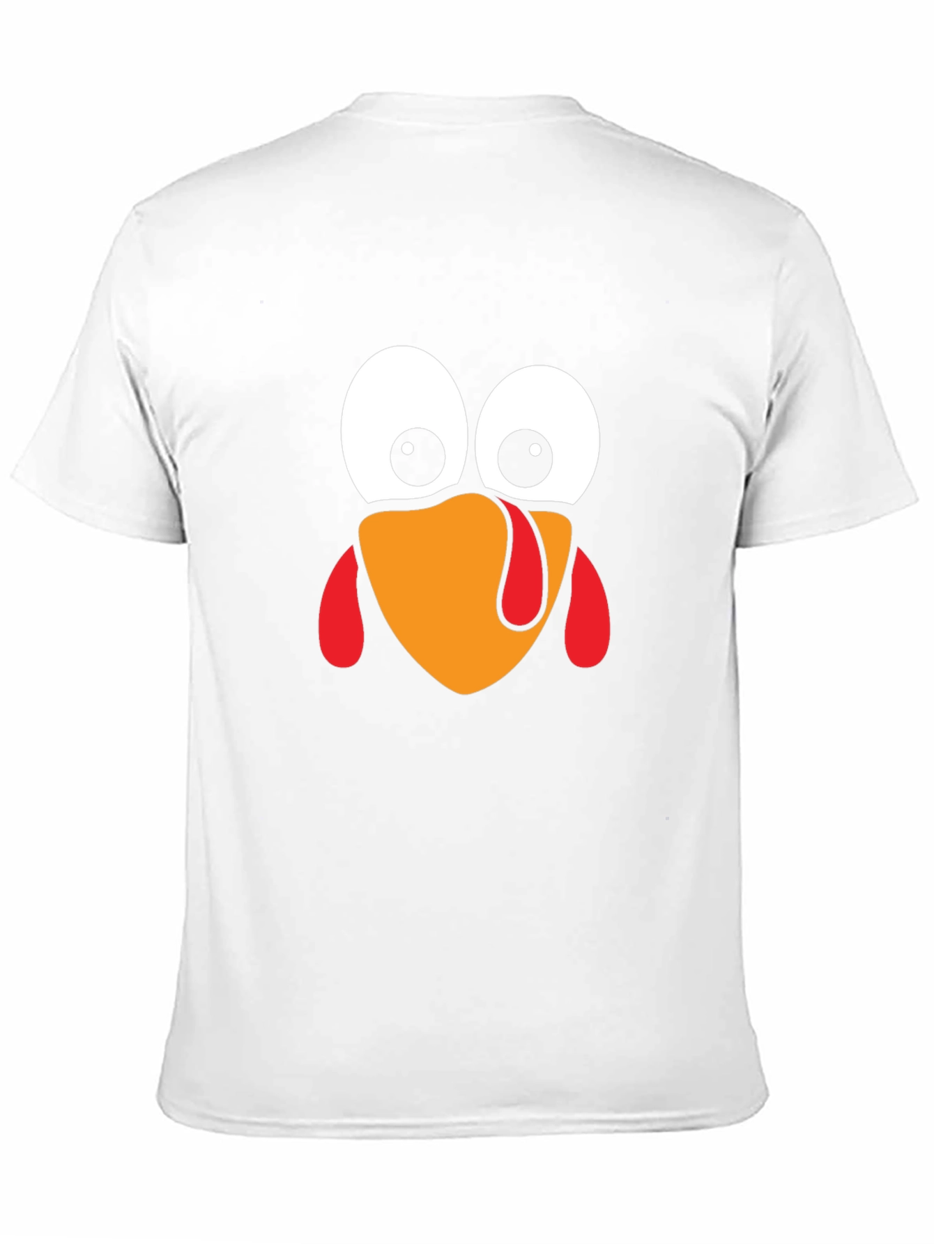 Black Funny Turkey Face Thanksgiving Black T-Shirt view 11