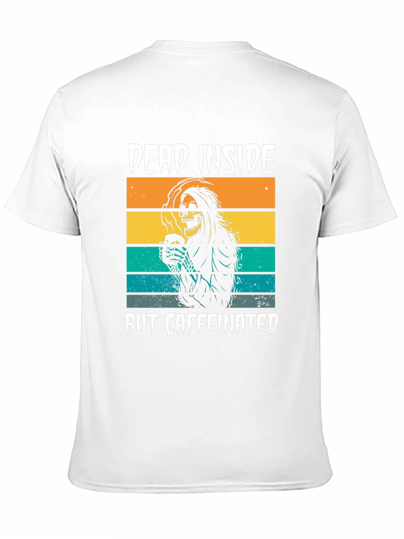 Black Dead Inside But Caffeinated Graphic Tee view 11