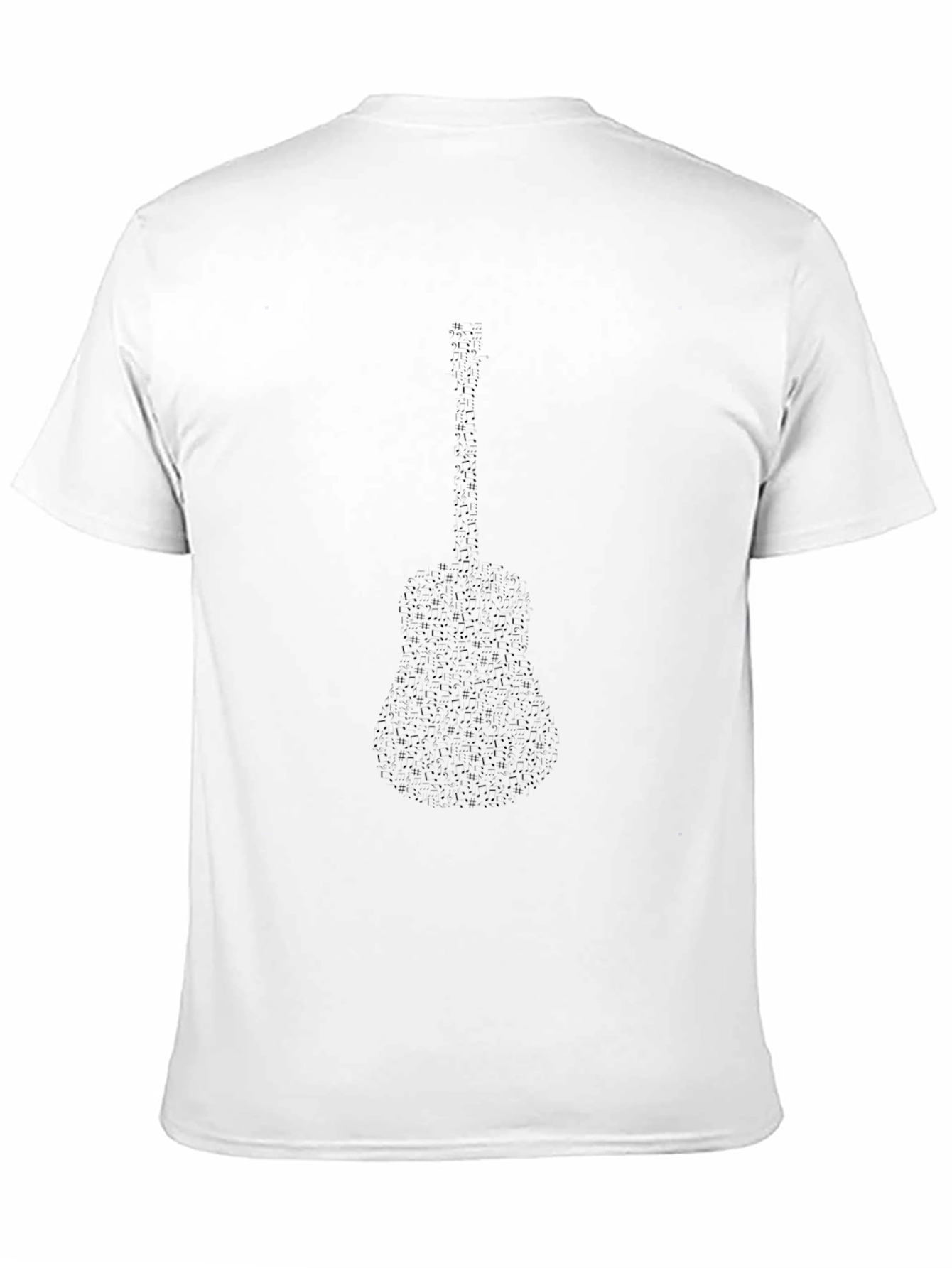 Black Guitar Silhouette Graphic Black T-Shirt view 11