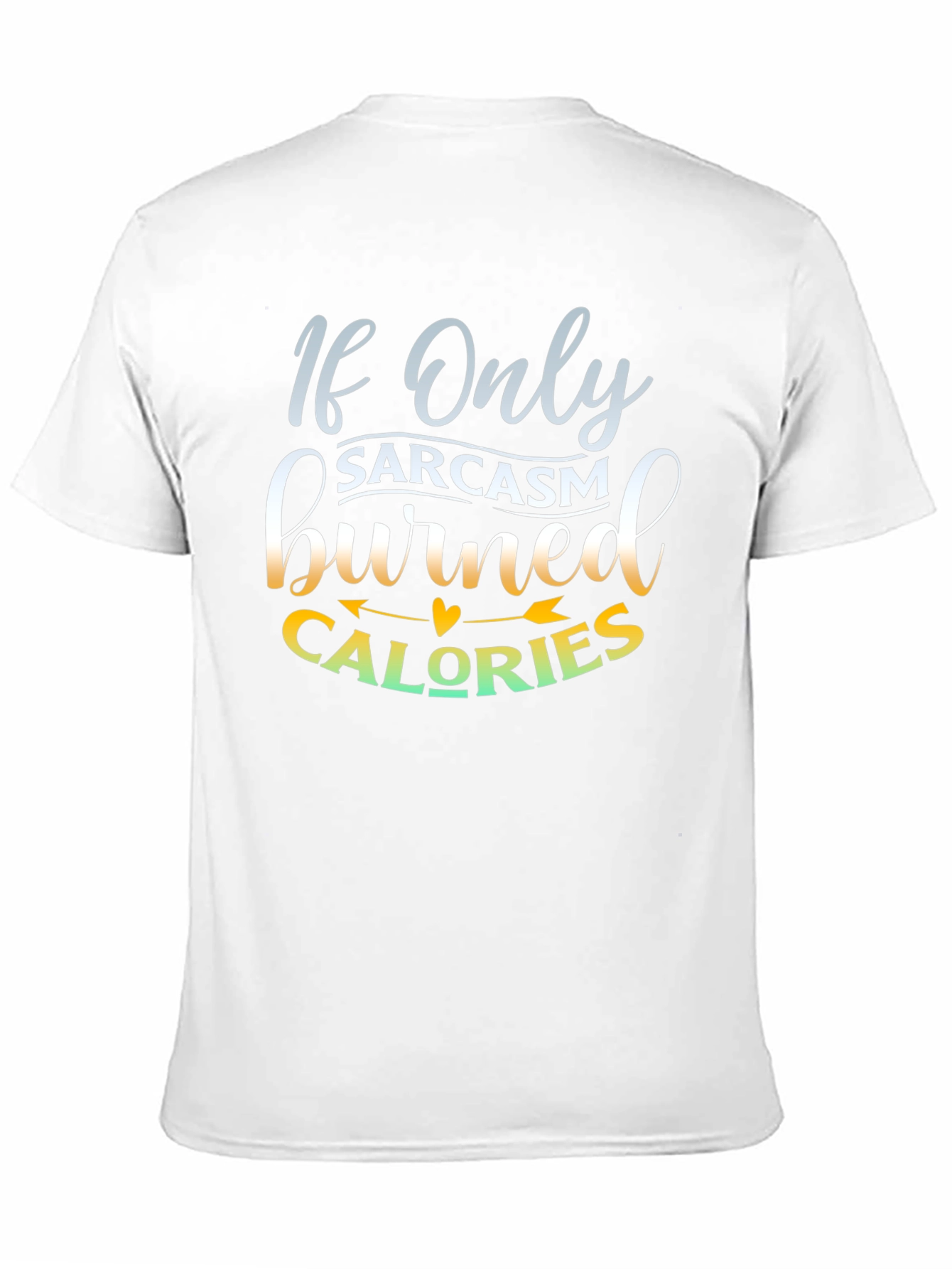 Black Sarcasm Calories Graphic T-Shirt - Unisex view 11