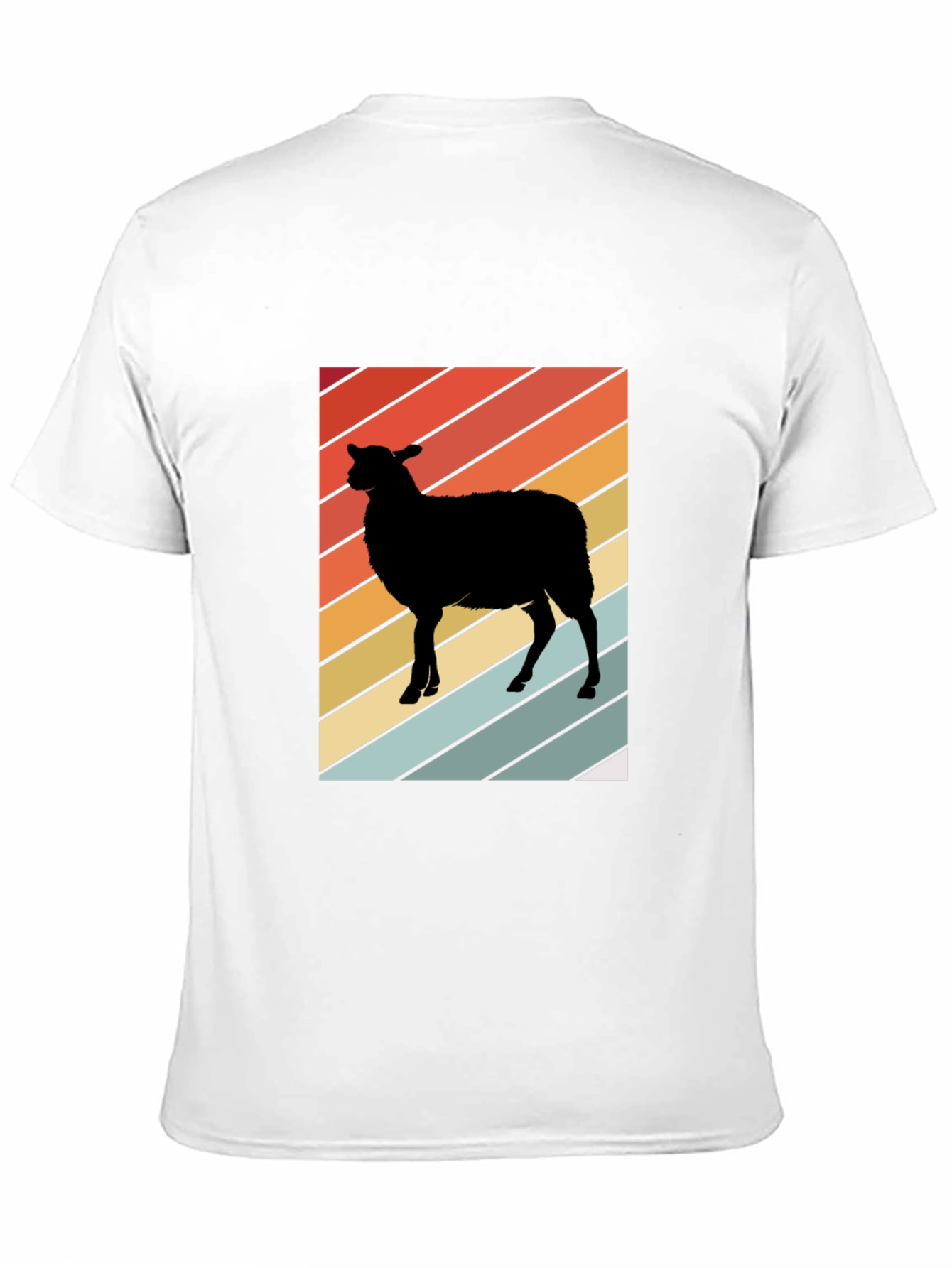 Black Retro Sheep Graphic Tee - Men's Black T-Shirt view 11