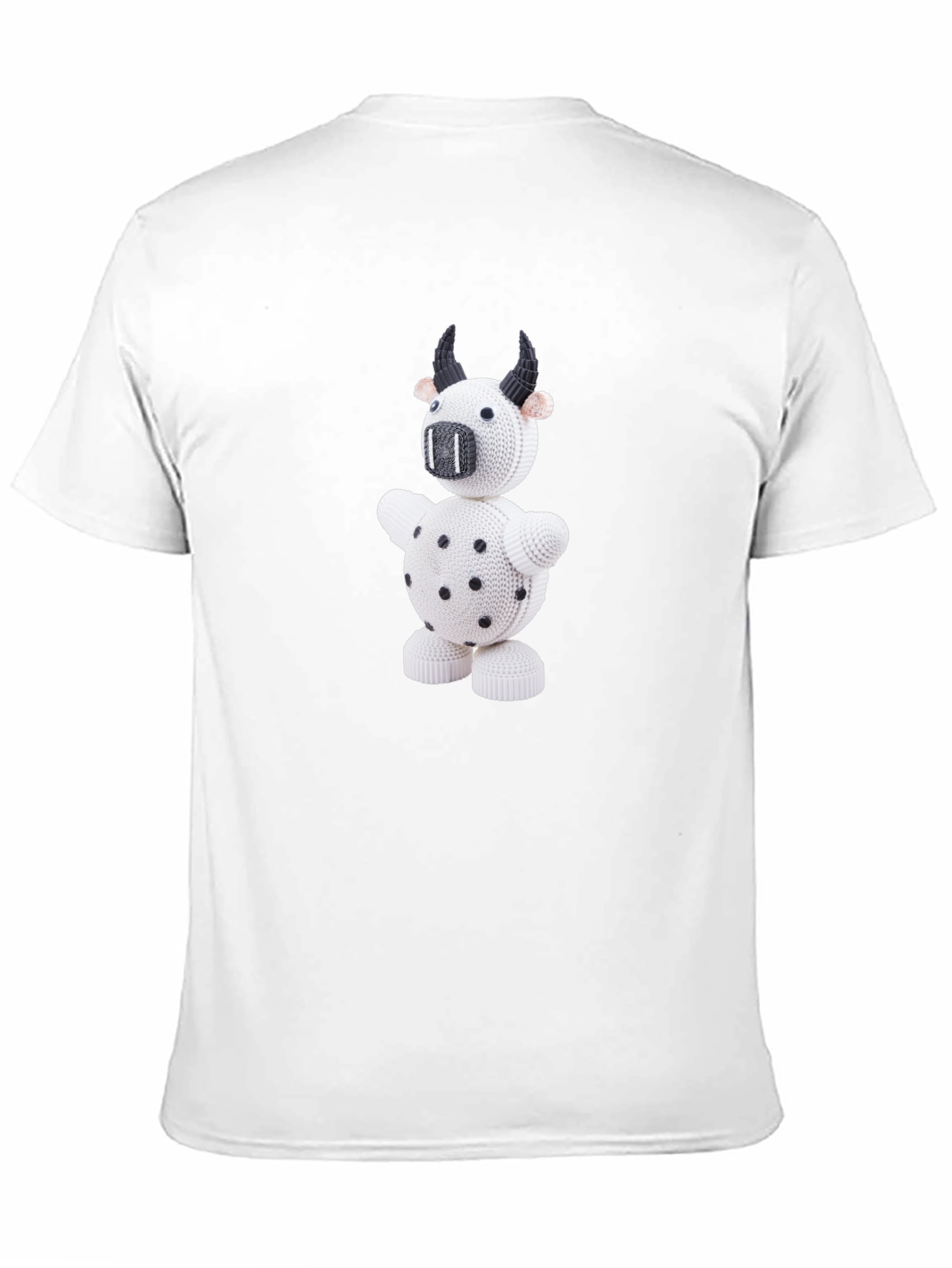 Black Fun Black T-Shirt with Cow Graphic view 11