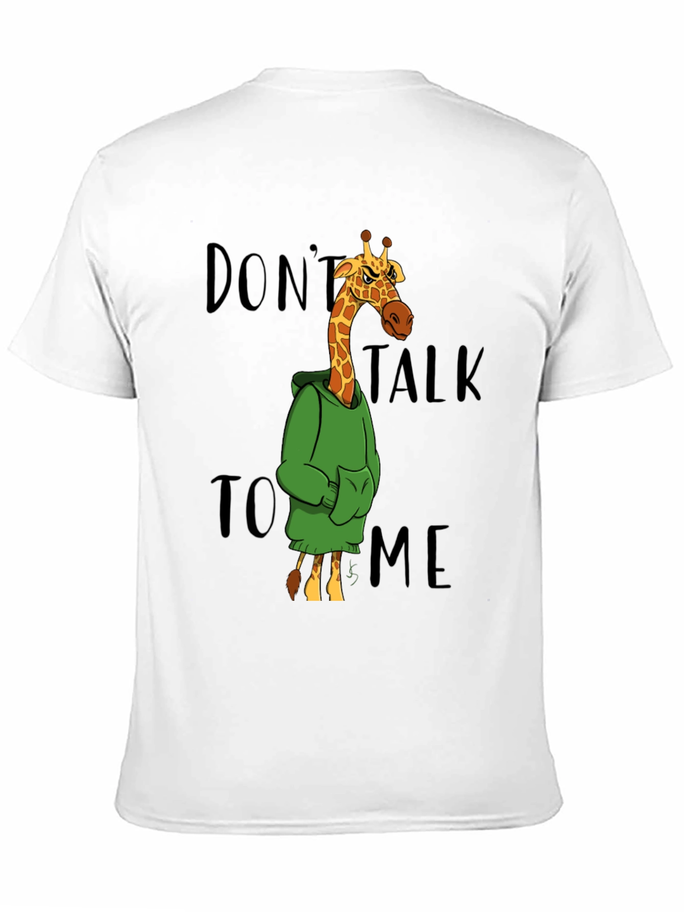Black Don't Talk to Me Giraffe Graphic T-Shirt view 11
