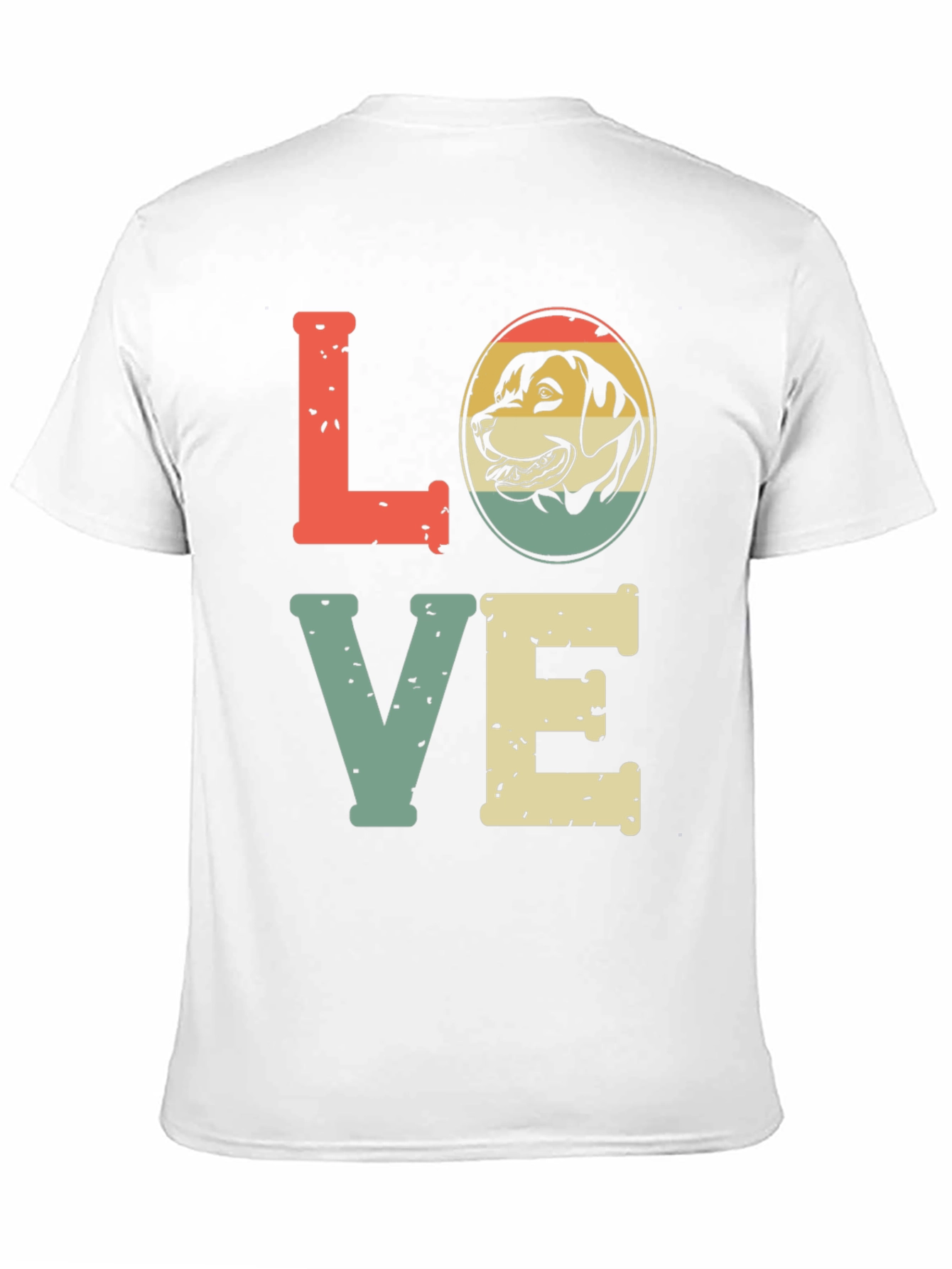 Black Retro Dog Lover T-Shirt - "LOVE" Design view 11
