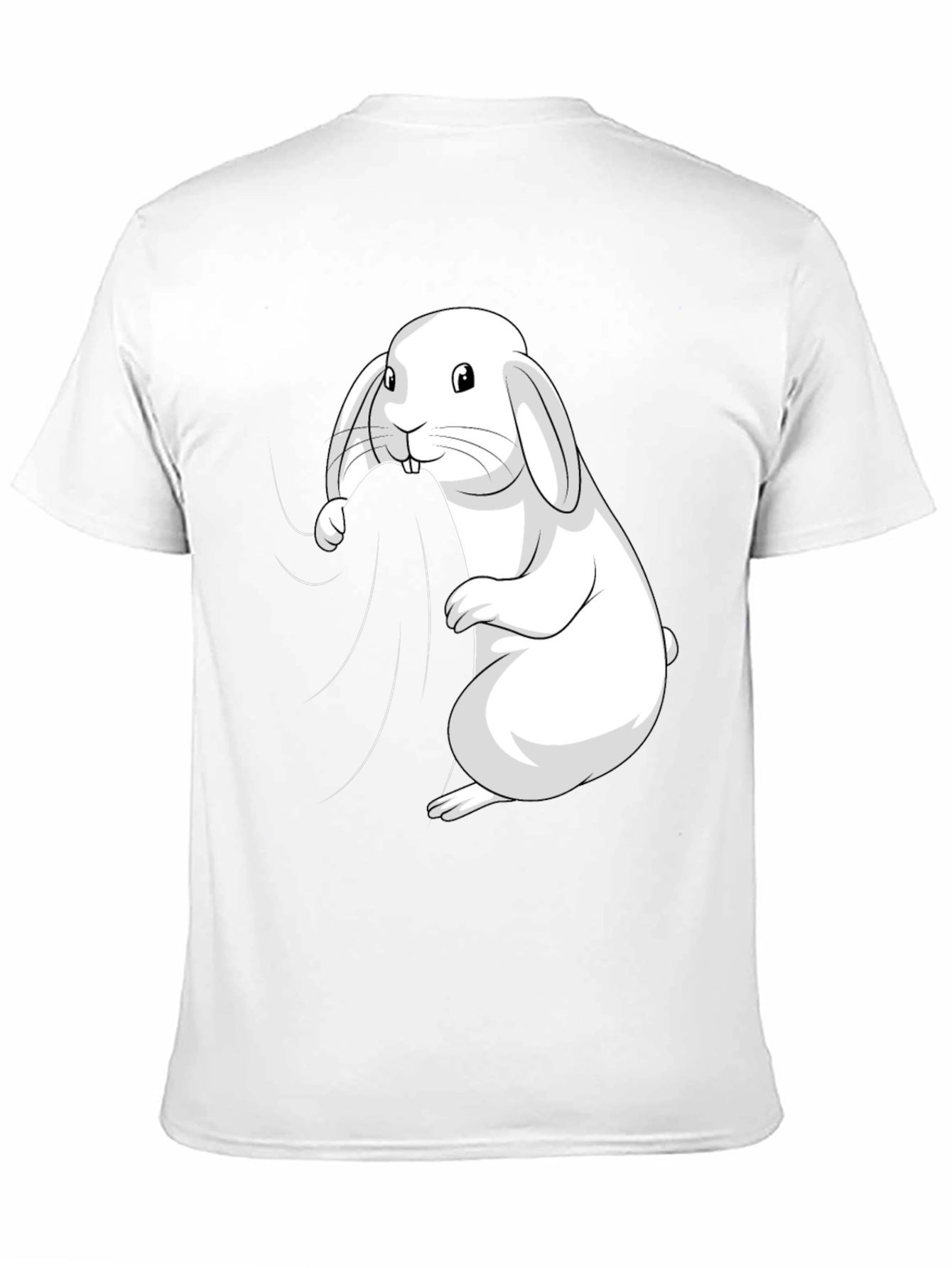 Black Bunny Graphic Tee - Black Cotton T-Shirt view 11