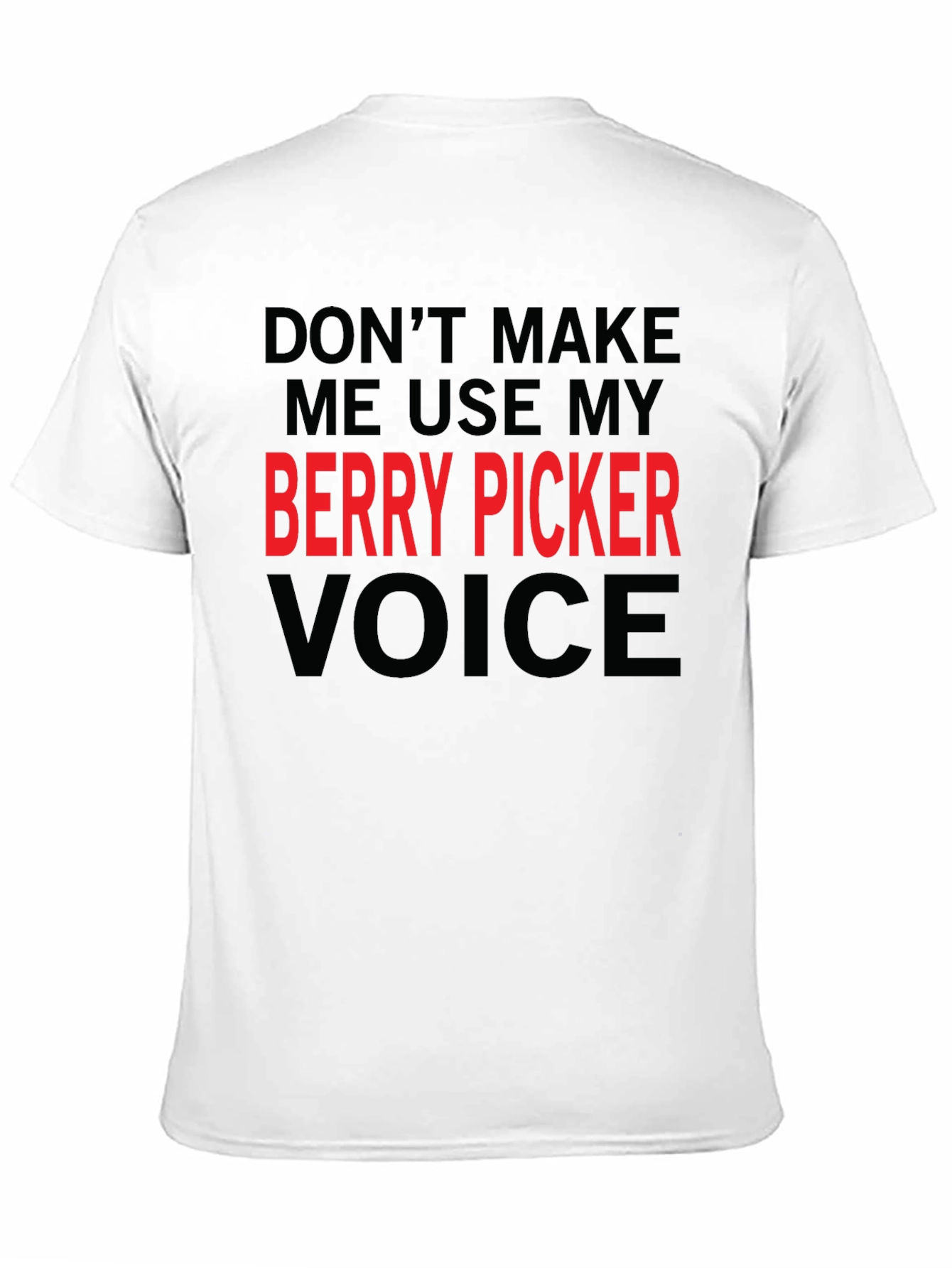 Black Berry Picker Voice Novelty T-Shirt view 11