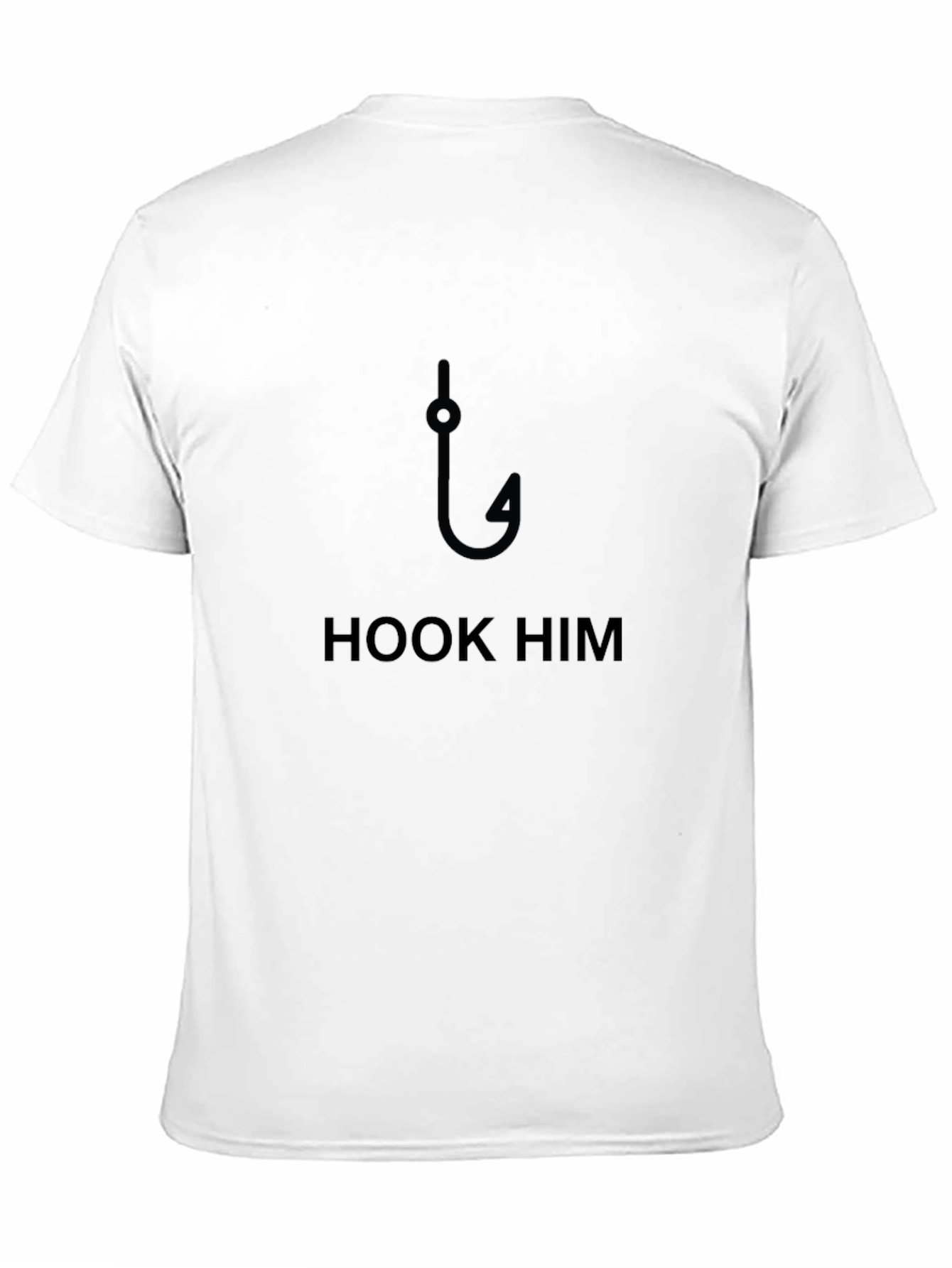 Black Hook Him T-Shirt - Funny Fishing Design view 11