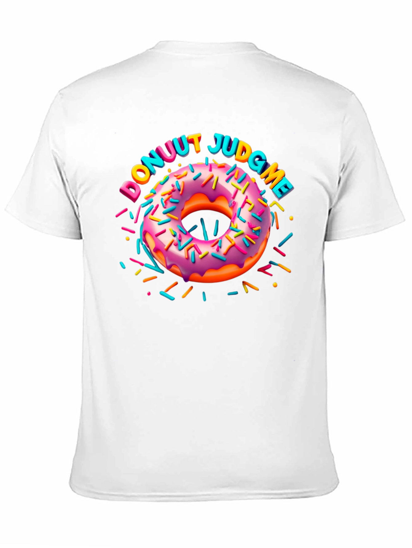 Black Donuut Judge Me Novelty Graphic T-Shirt view 11