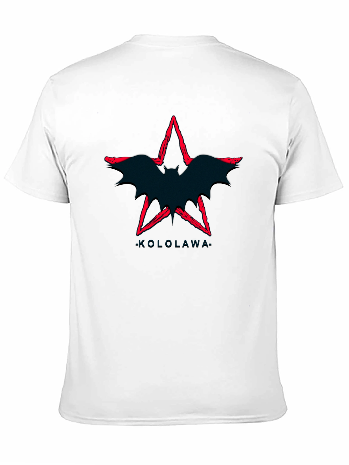 Black Bat Star Graphic Black T-Shirt view 11