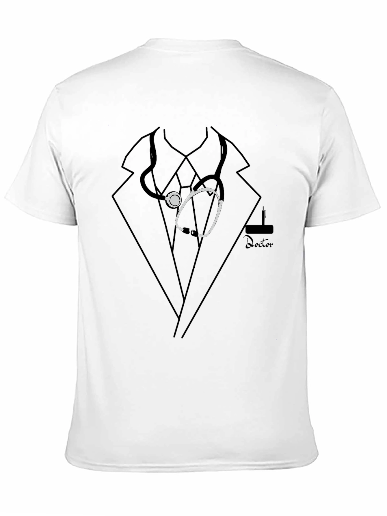 Black Doctor Graphic Tee - Novelty Medical T-Shirt view 11