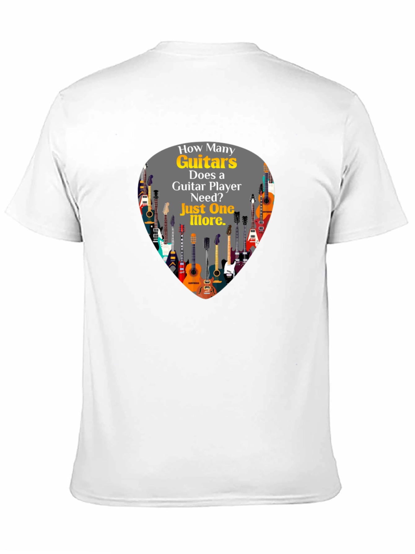 Black Guitar Lover's T-Shirt: Just One More! view 11