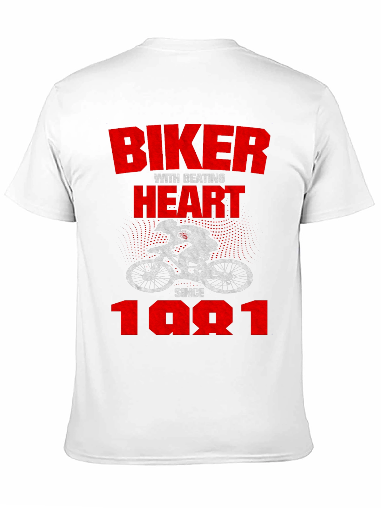 Black Biker Heartbeat Since 1981 Graphic Tee view 11