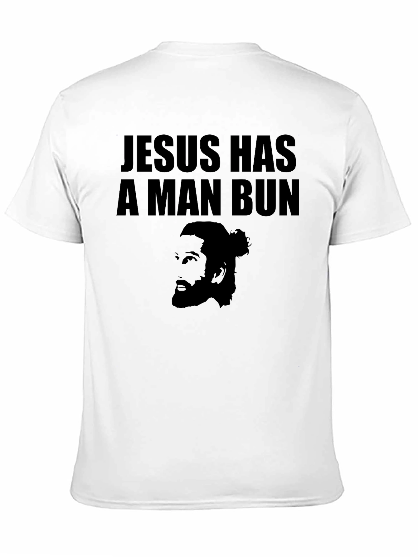 Black Jesus Has a Man Bun Graphic Tee - Black T-Shirt view 11