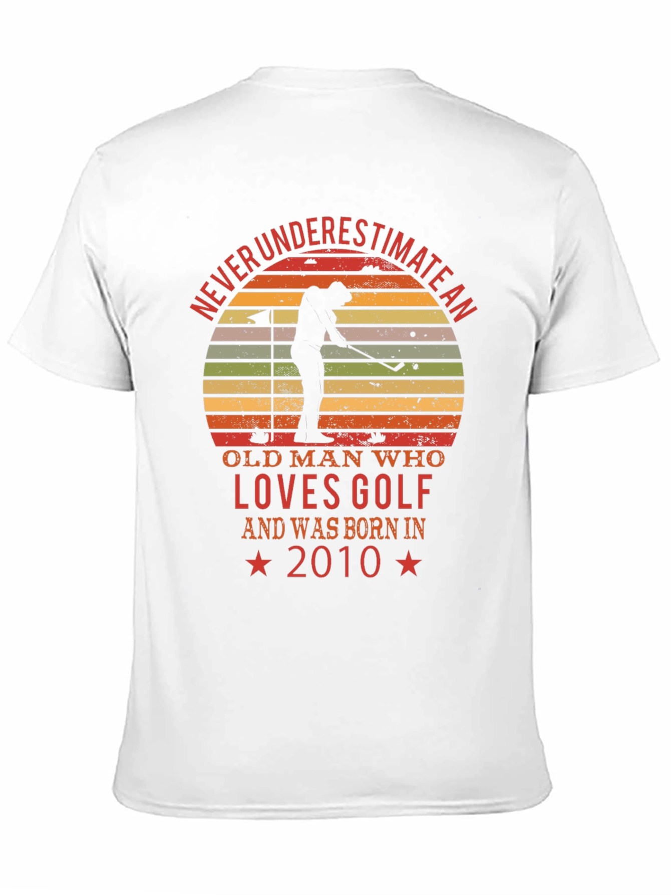 Black Golf Lover 2010 Birthday T-Shirt view 11