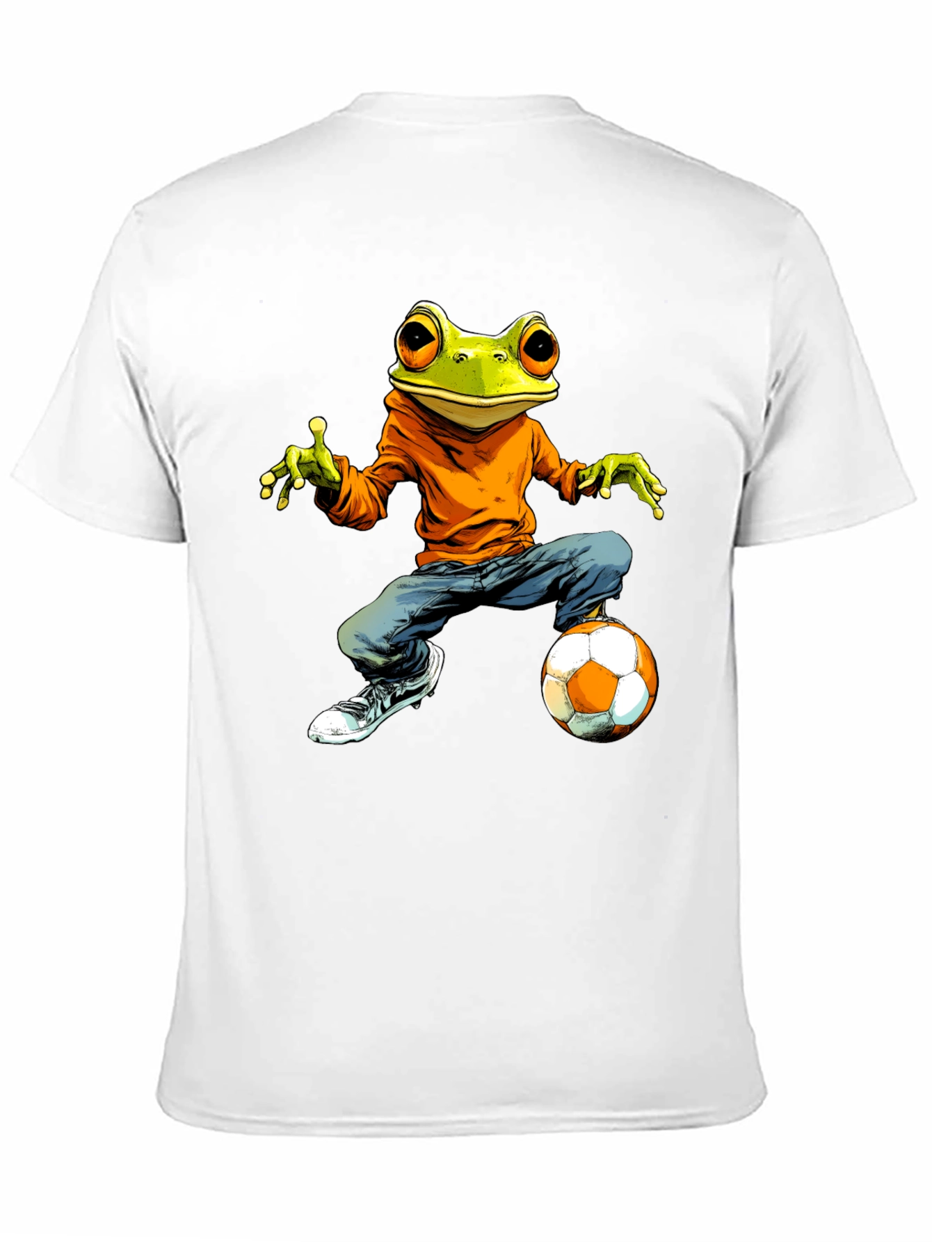 Black Frog Soccer Player Graphic Tee view 11