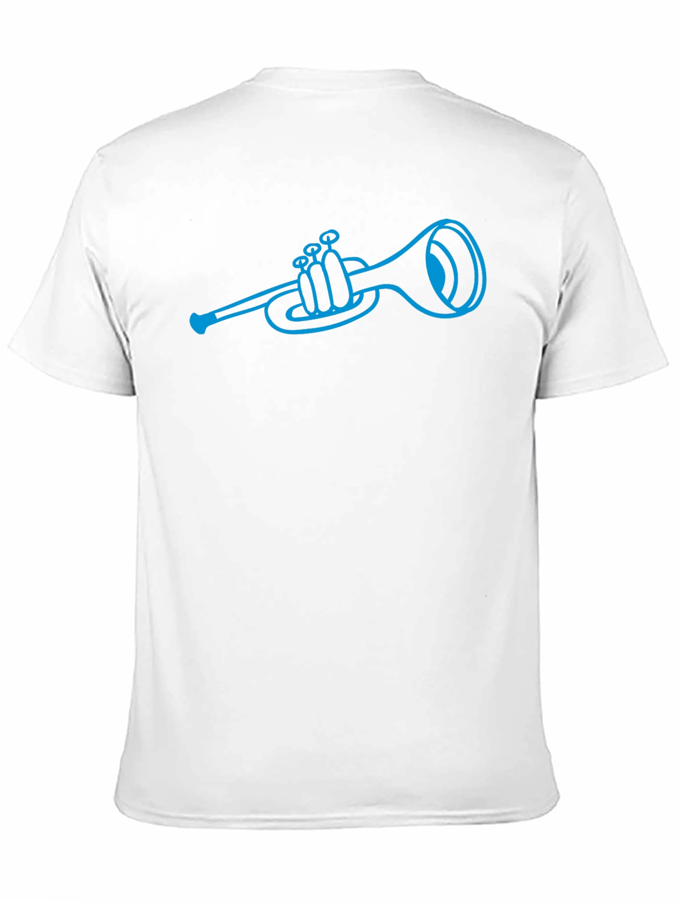 Black Blue Trumpet Graphic Black T-Shirt view 11