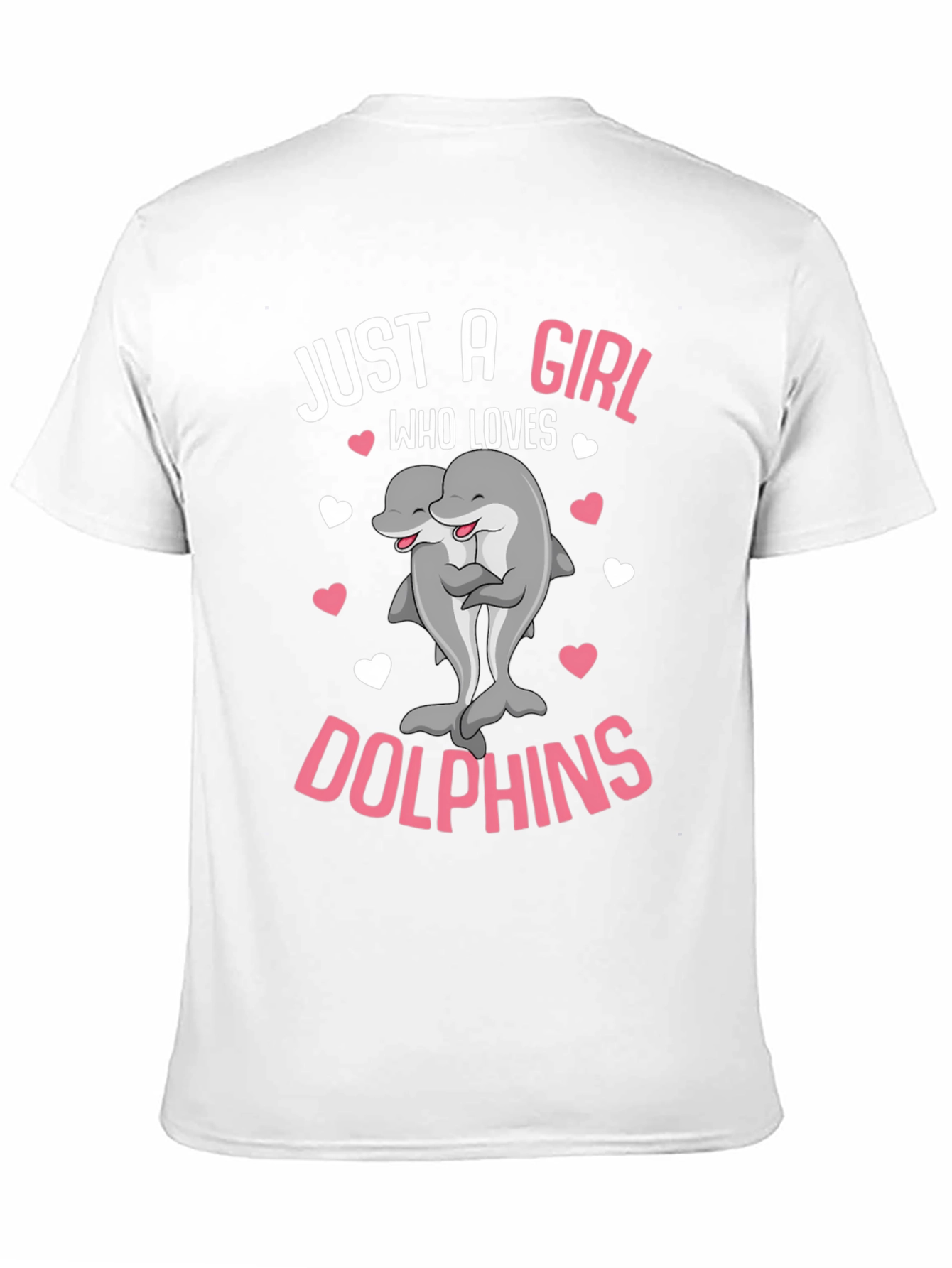 Black Just a Girl Who Loves Dolphins T-Shirt view 11