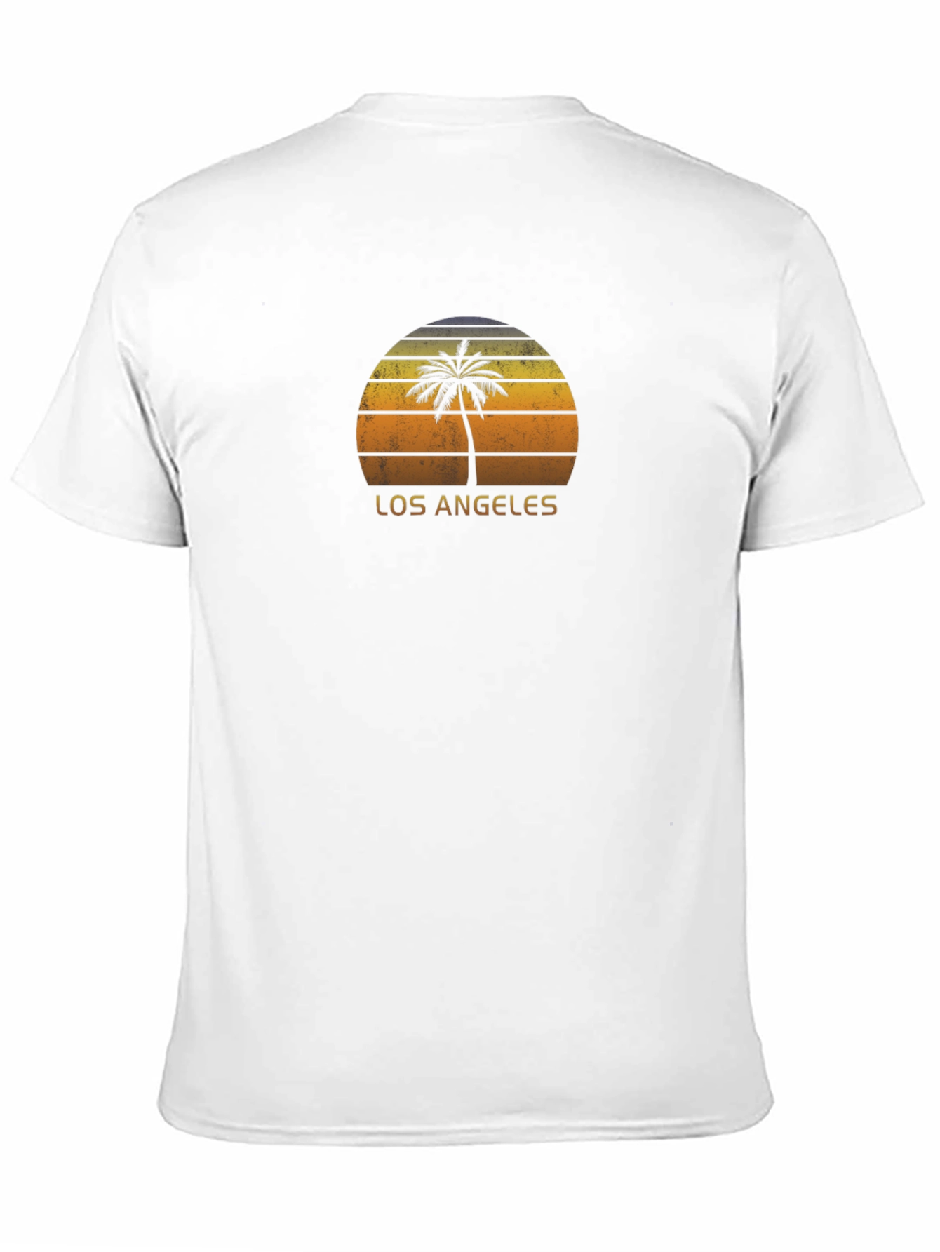 Black Los Angeles Sunset Palm Tree Graphic T-Shirt view 11