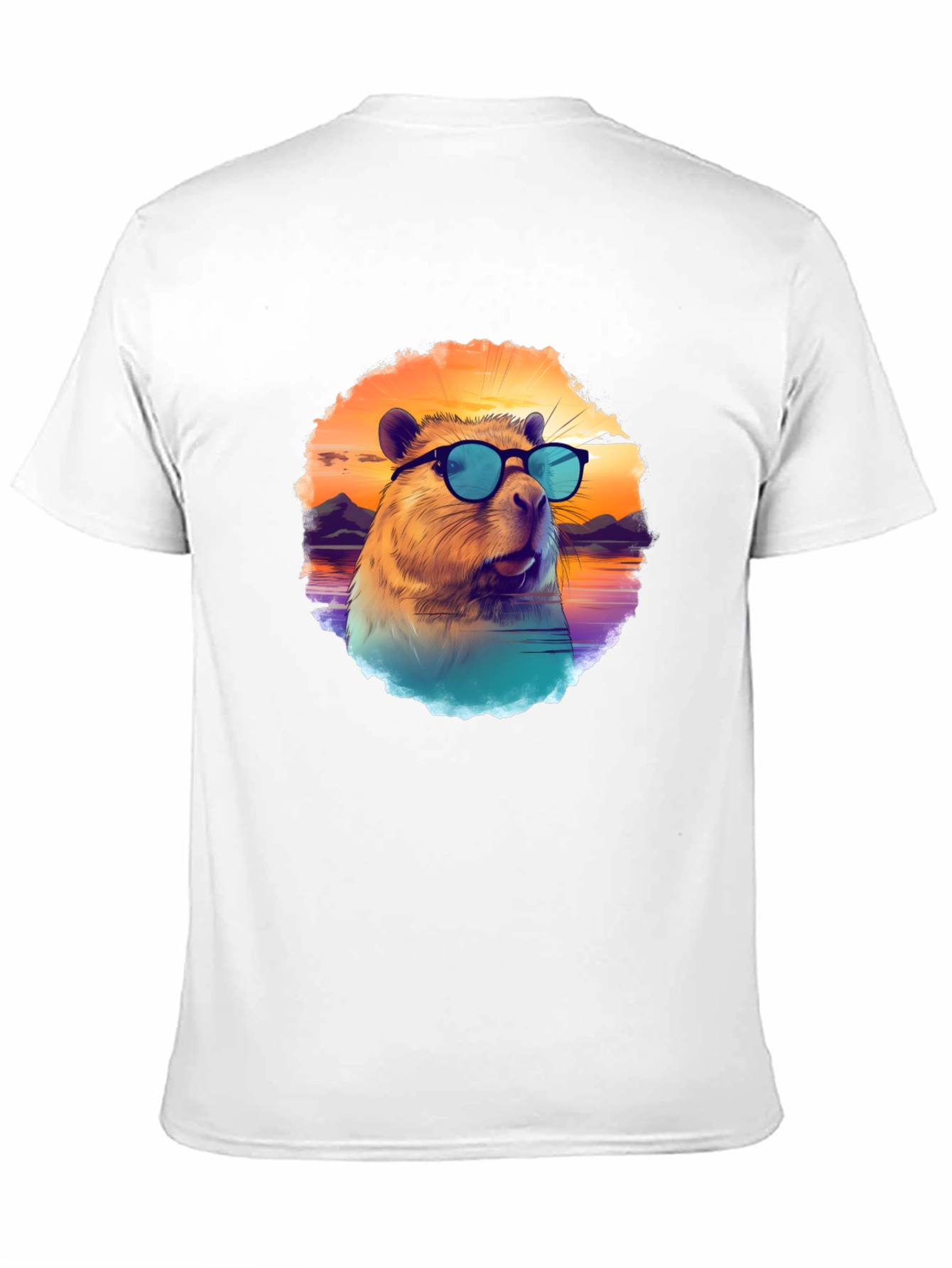 Black Cool Capybara T-Shirt view 11