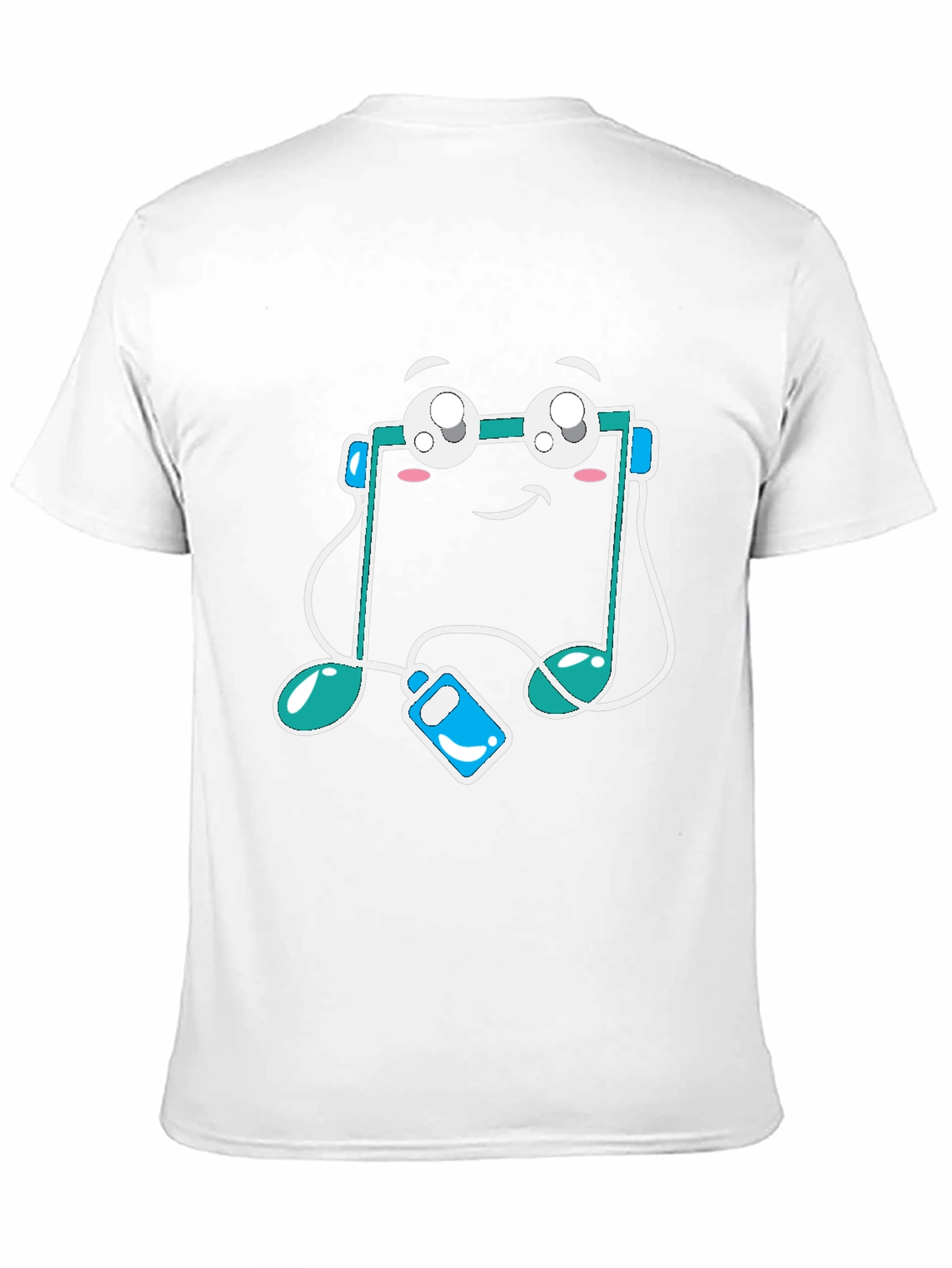 Black Musical Note Graphic Tee - Black Cotton T-Shirt view 11