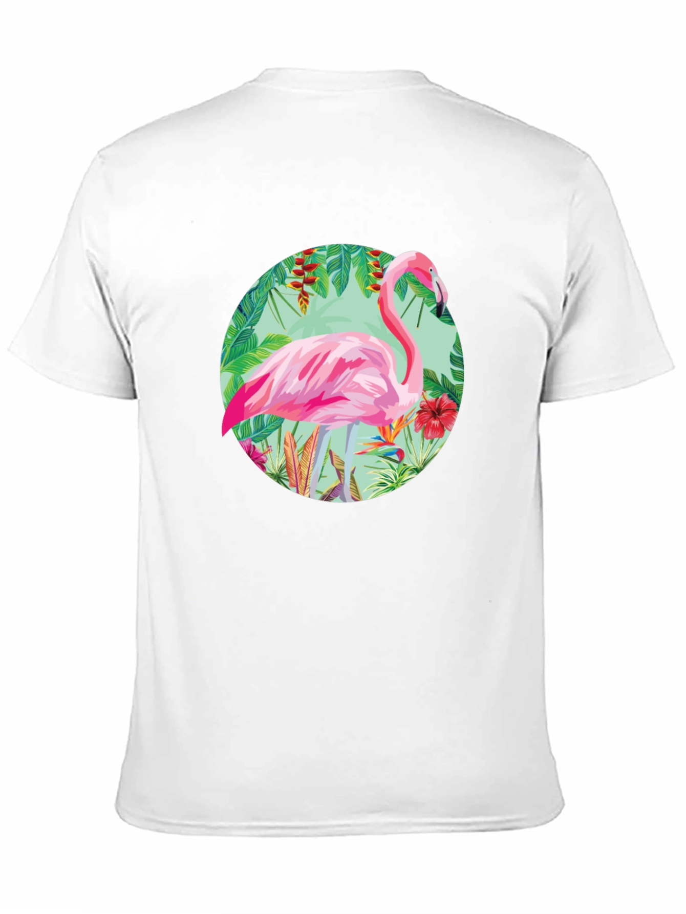 Black Tropical Flamingo Graphic Tee - Stylish Men's T-Shirt view 11