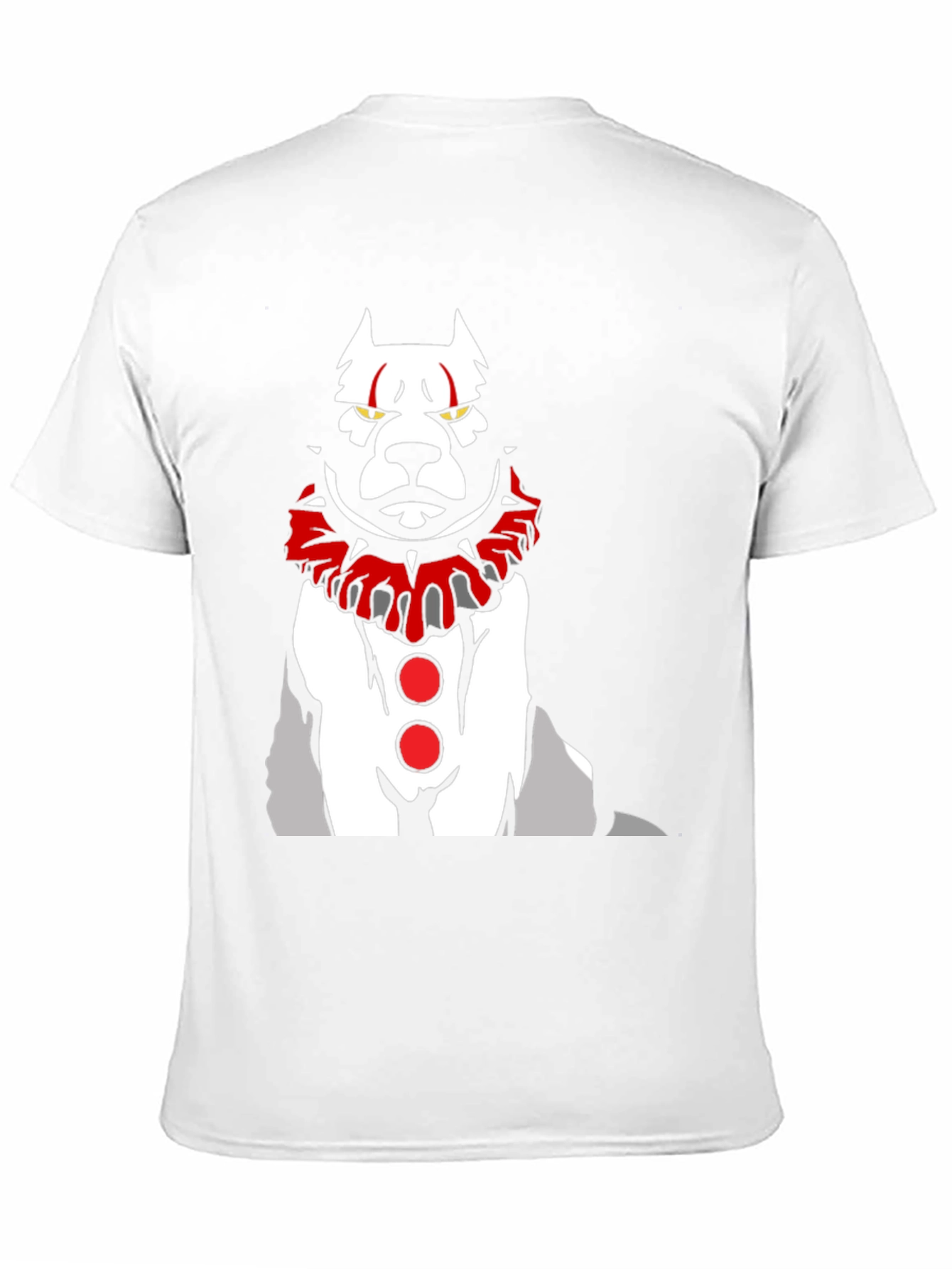 Black Scary Clown Dog Graphic T-Shirt view 11