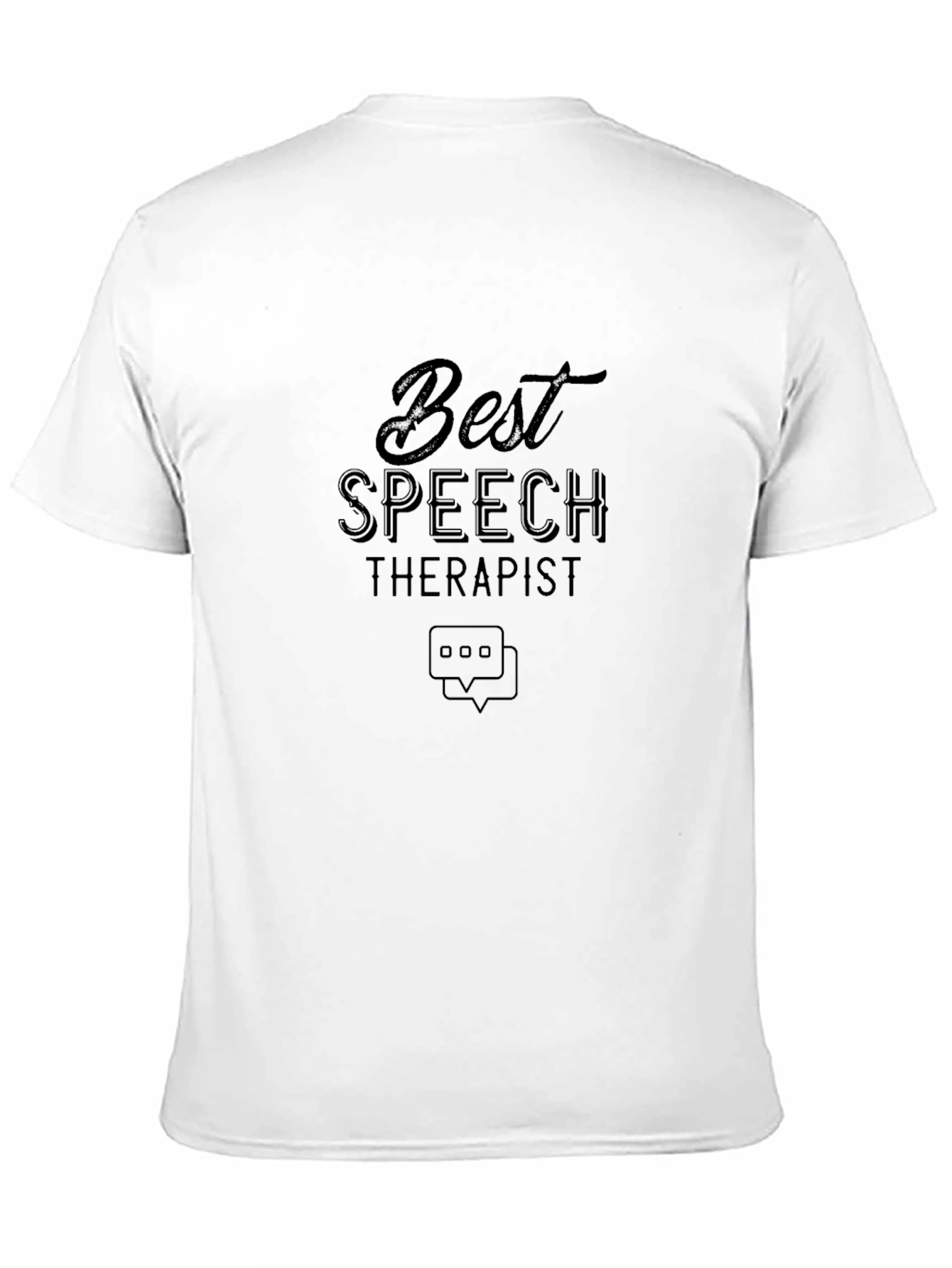 Black Best Speech Therapist T-Shirt, Black Crew Neck Tee view 11