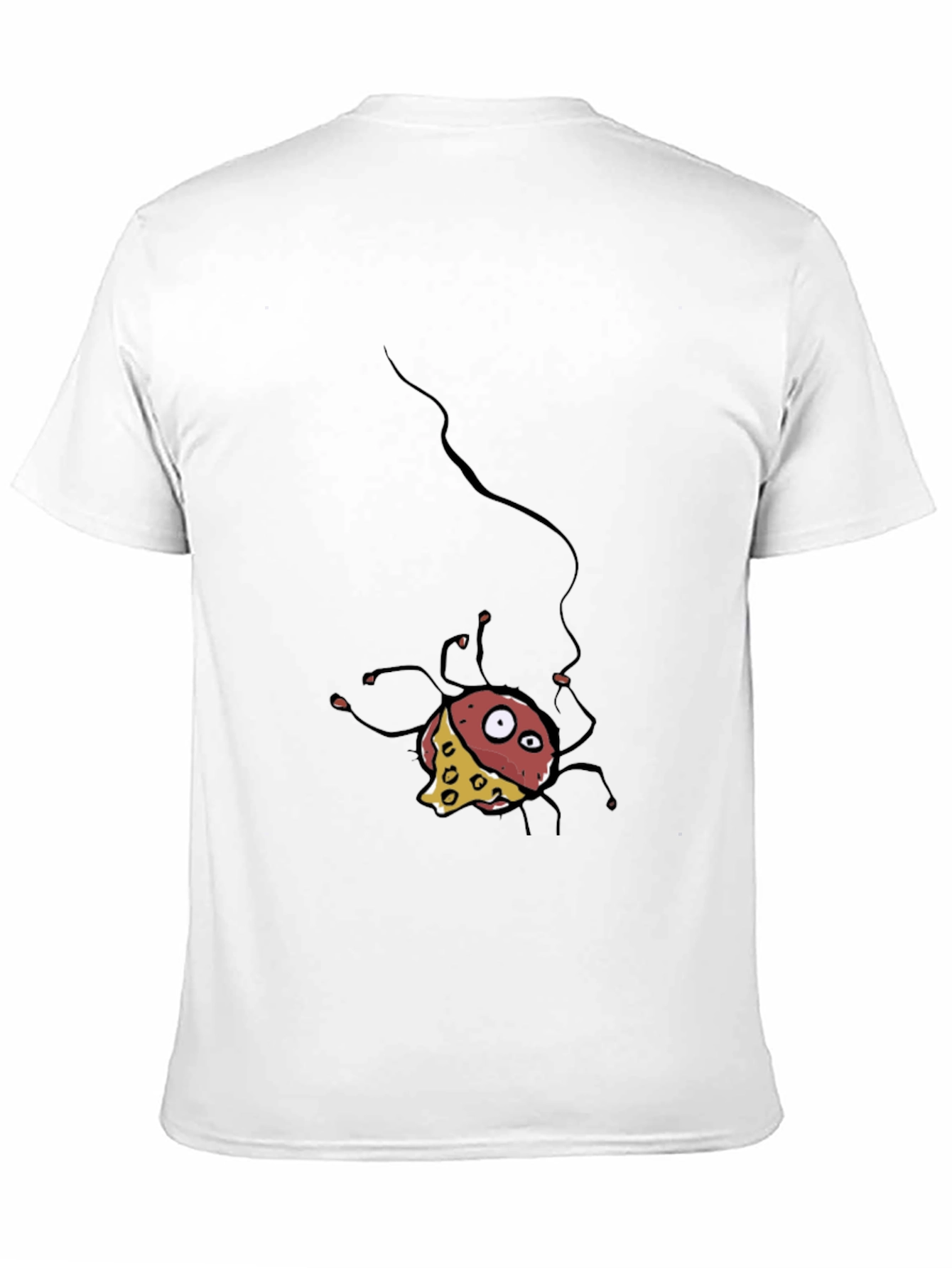Black Funny Spider Cheese T-Shirt - Black view 11