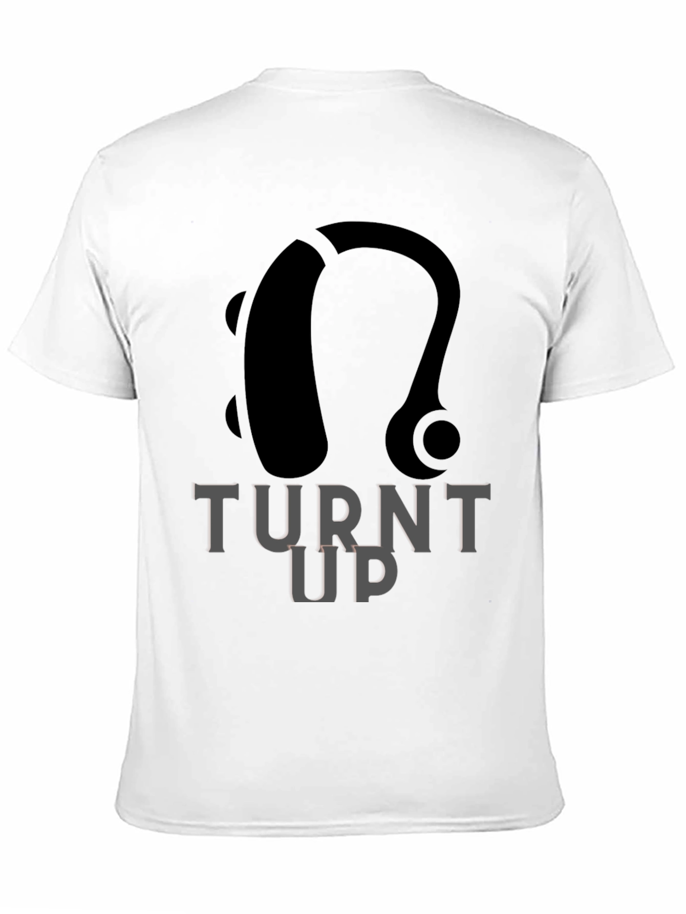Turnt Up Hearing Aid Black Graphic Tee - 11