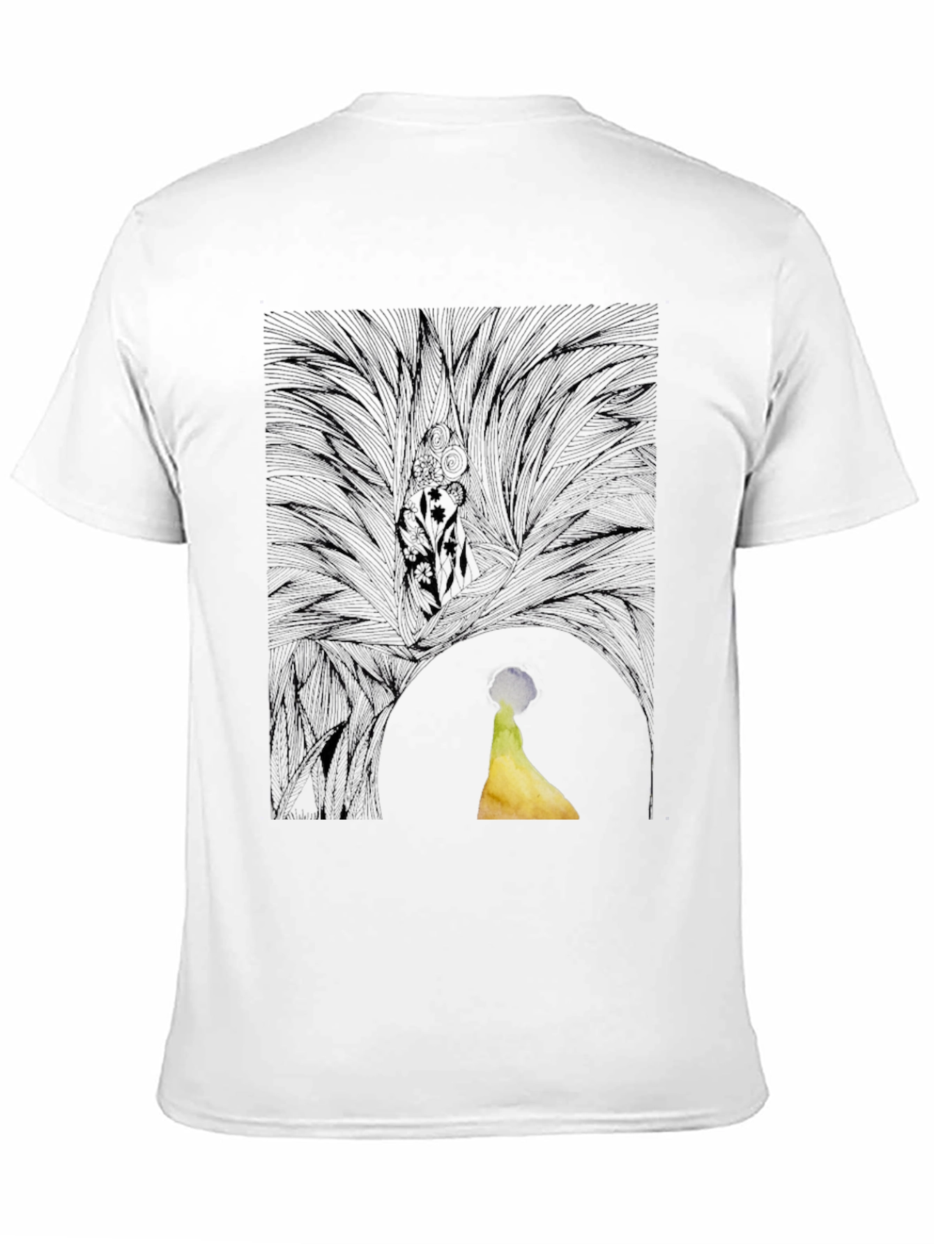 Black Abstract Graphic Print Black Casual T-Shirt view 11