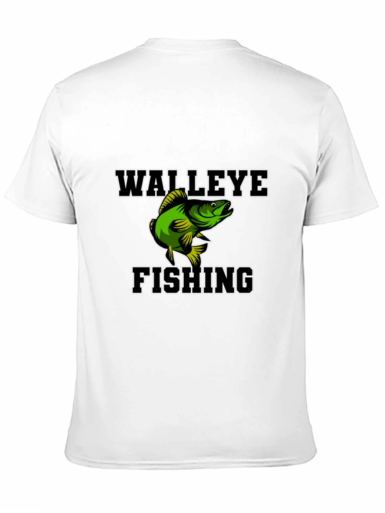 Black Walleye Fishing Graphic Tee - Black Cotton Blend Shirt view 11
