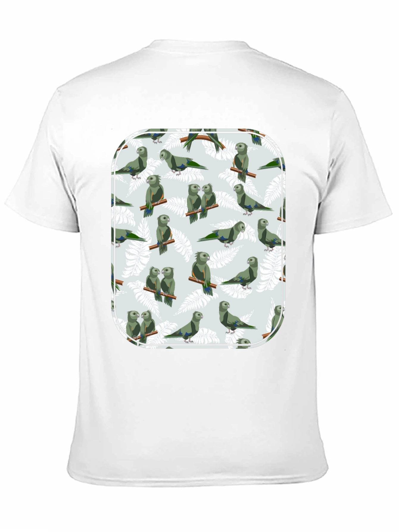 Black Parrot Print T-Shirt - Unique Graphic Tee view 11