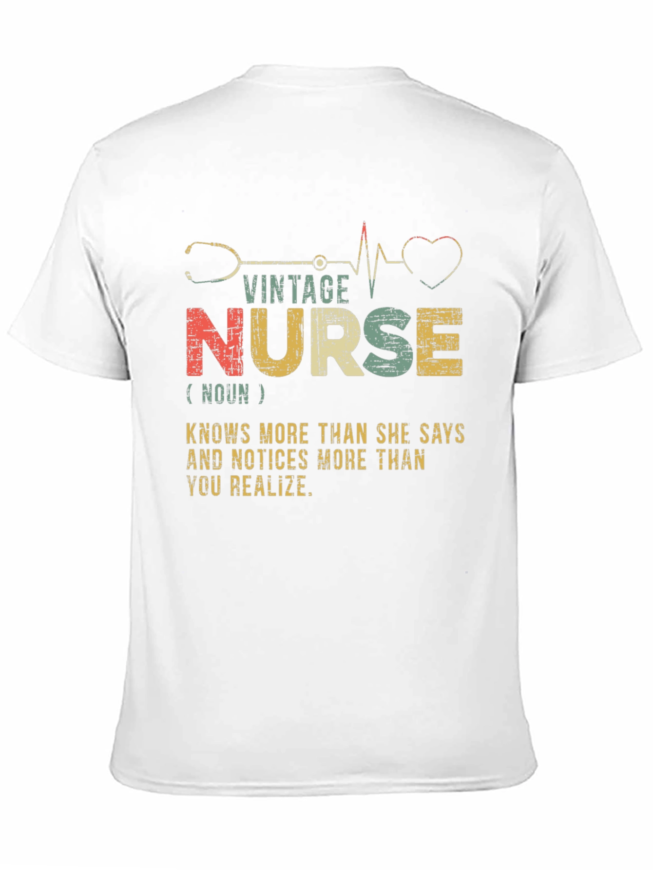 Black Vintage Nurse T-Shirt - Knows More Than She Says! view 11