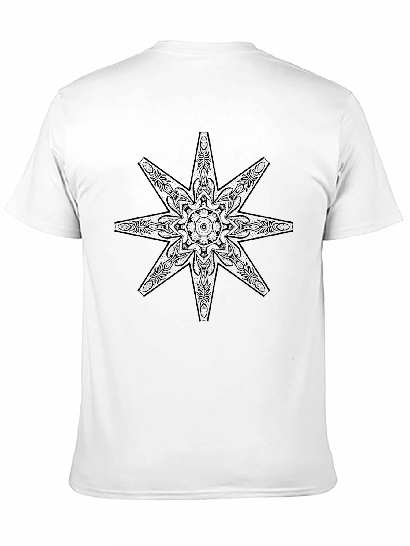 Black Black Graphic Tee with Star Design view 11