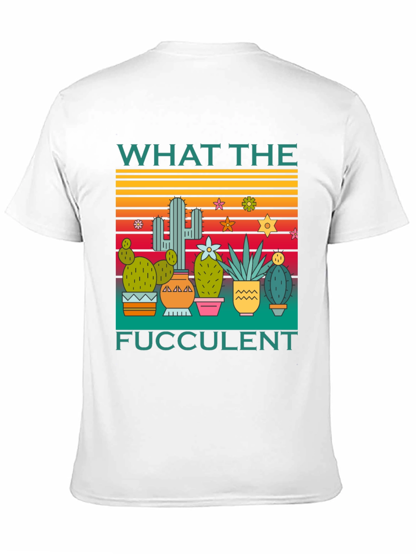 Black What the Fucculent T-Shirt Cactus Graphic Tee view 11