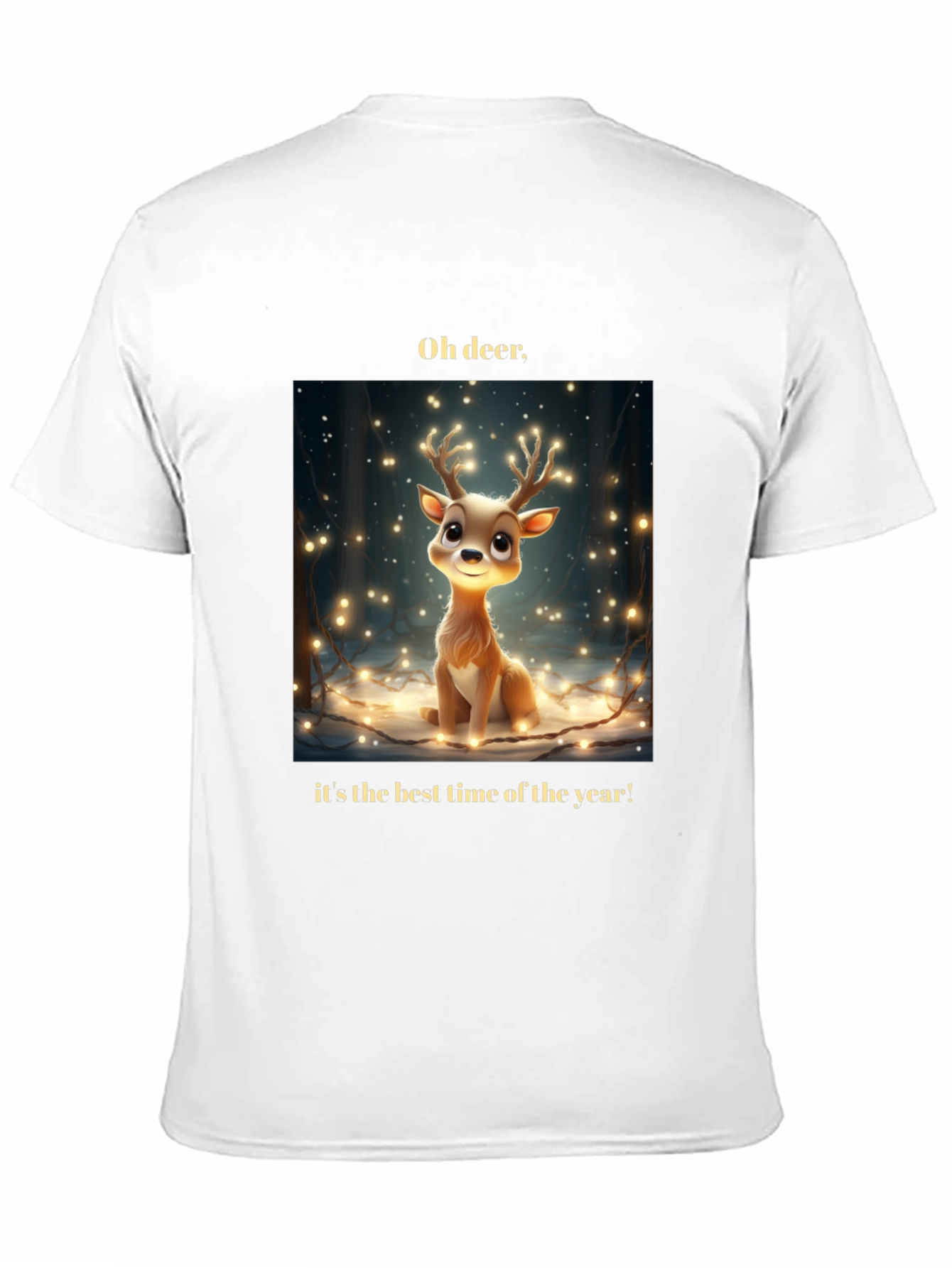 Black Oh Deer! Christmas T-Shirt - Best Time of Year view 11