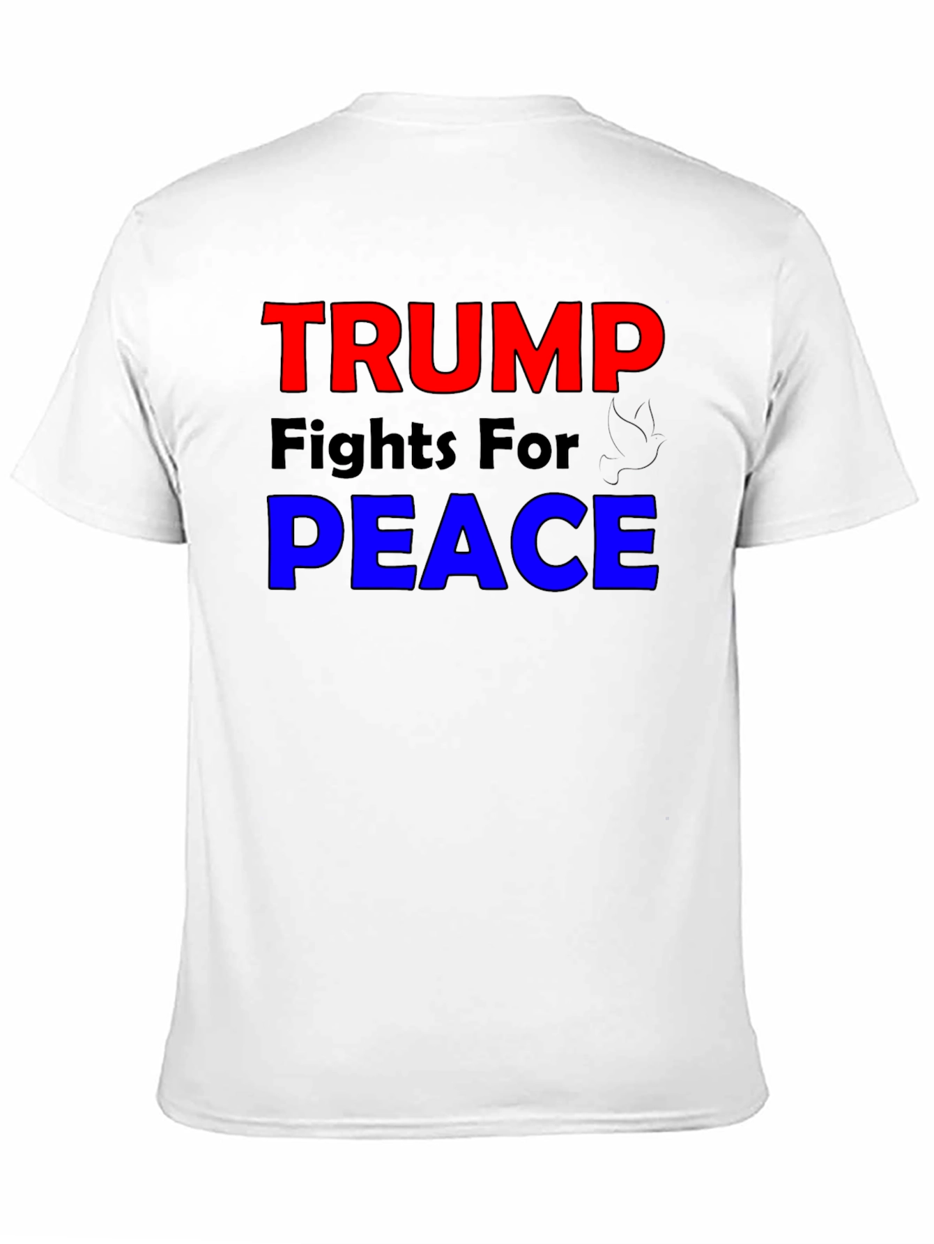 Black Trump Fights for Peace Graphic T-Shirt view 11