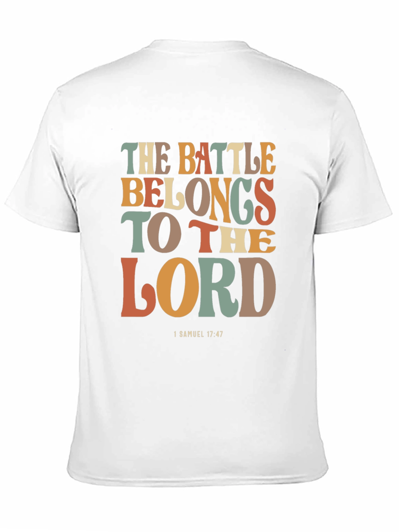Black The Battle Belongs to the Lord T-Shirt view 11