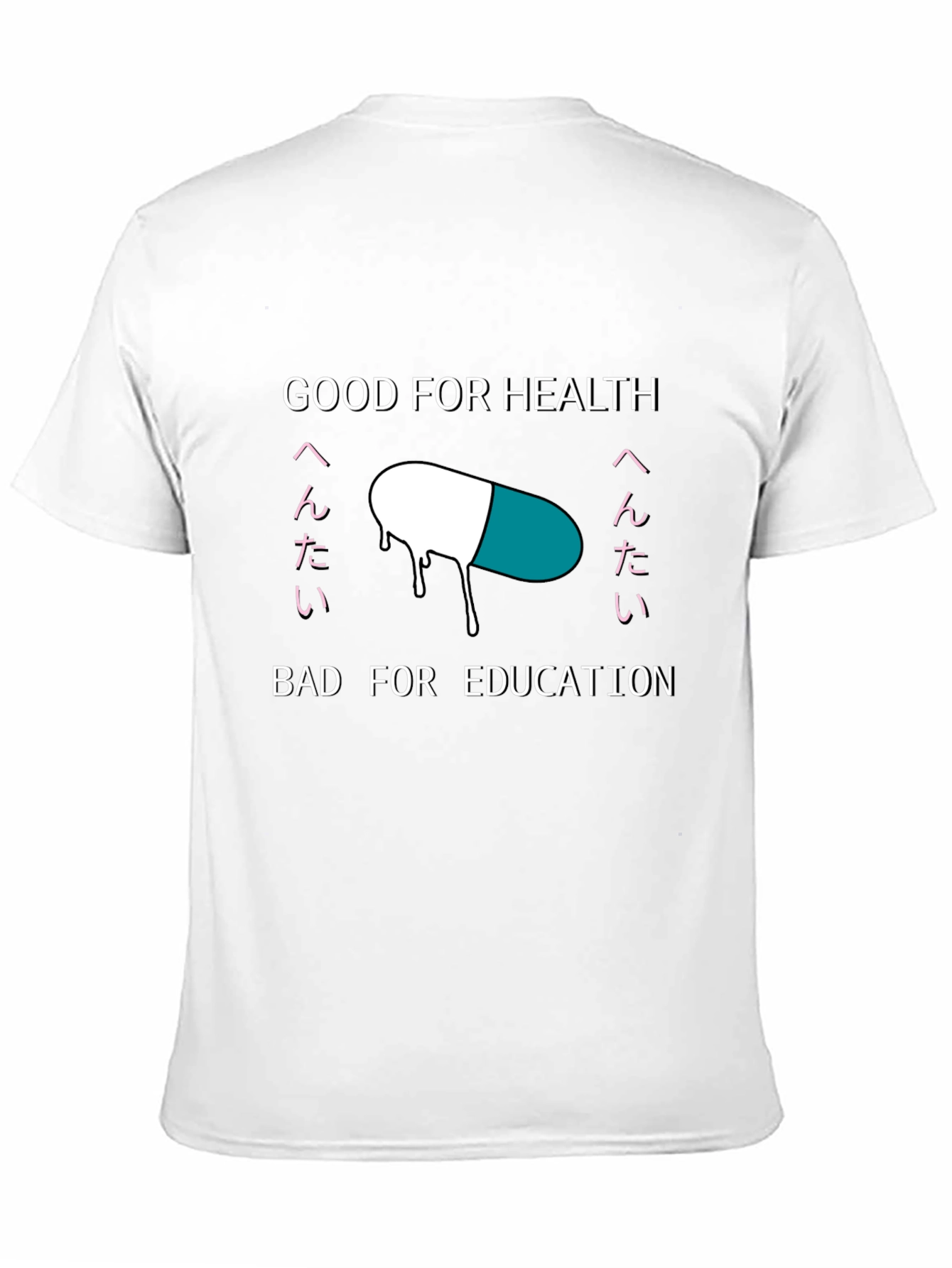Black Good For Health Bad For Education T-Shirt view 11