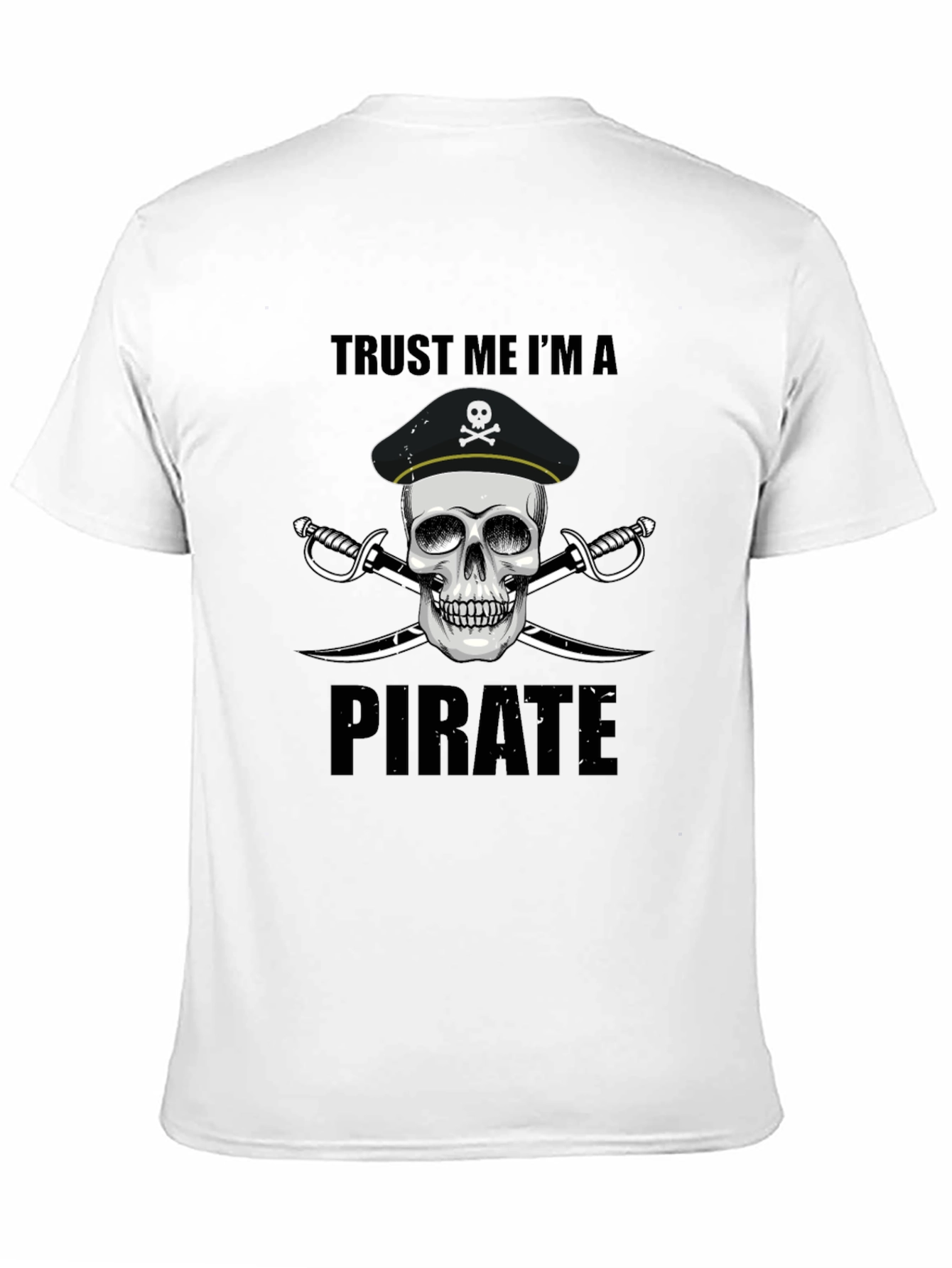Black Trust Me I'm a Pirate Men's Black T-Shirt view 11