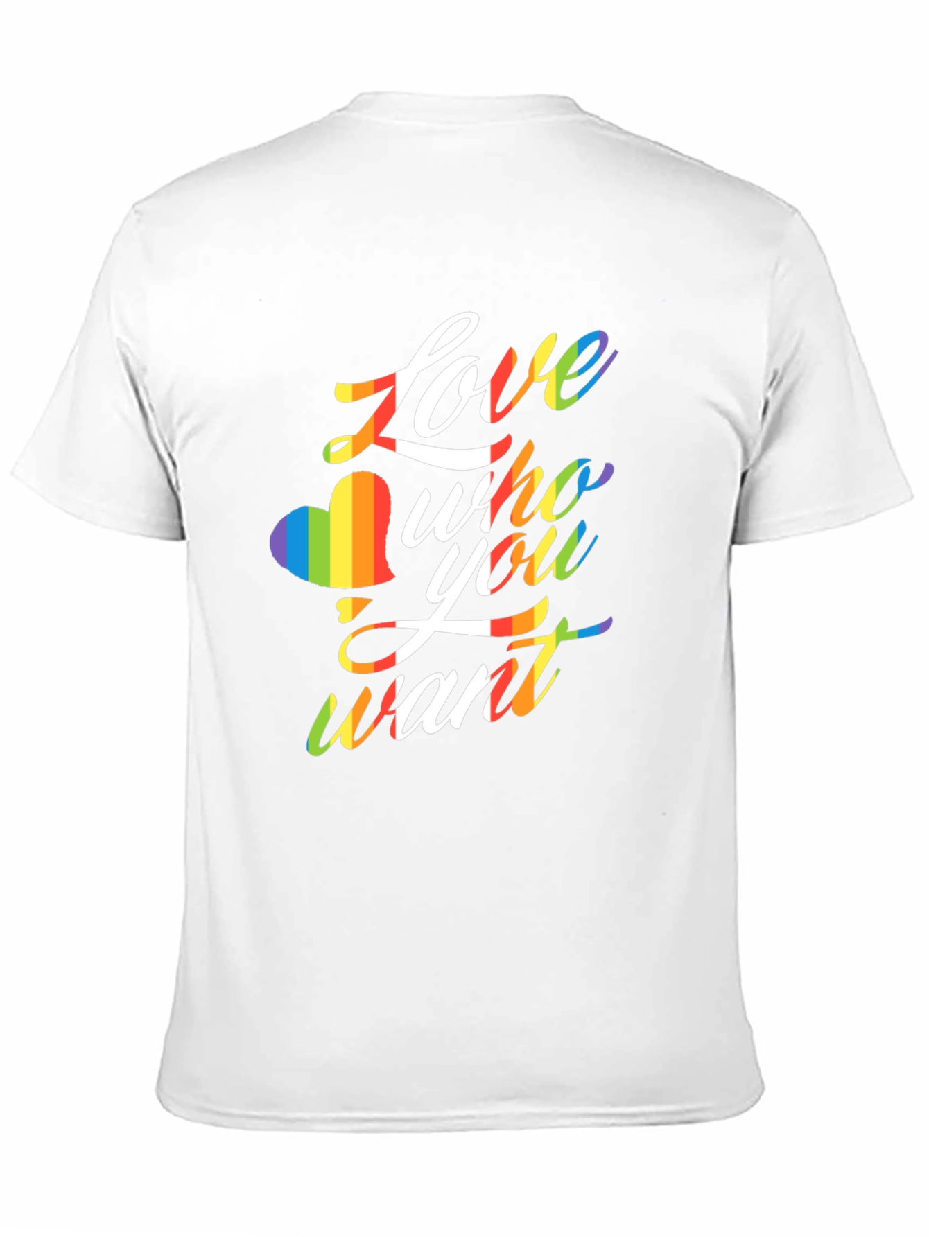 Black Love Who You Want LGBTQ Rainbow T-Shirt view 11