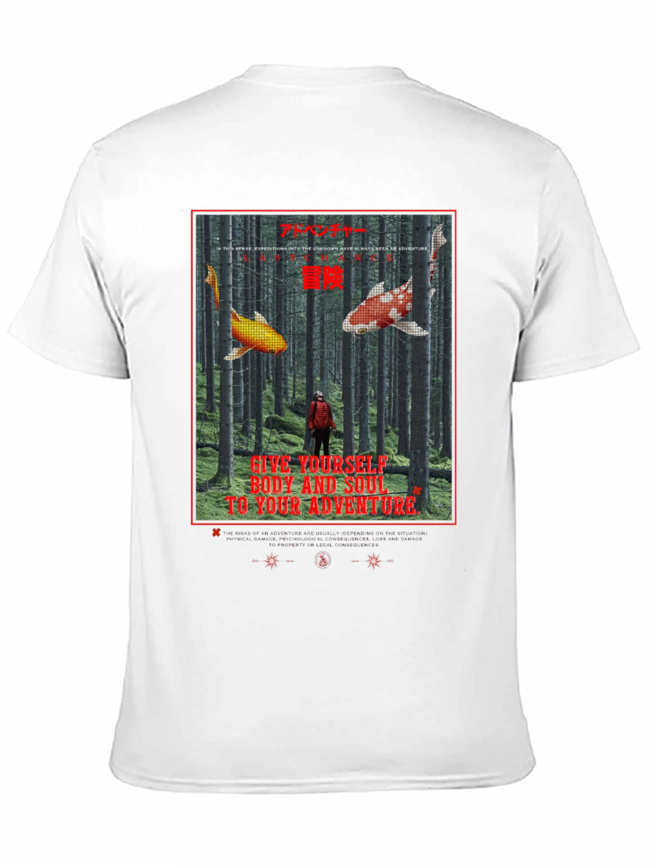 Black Adventure Koi Graphic T-Shirt view 11