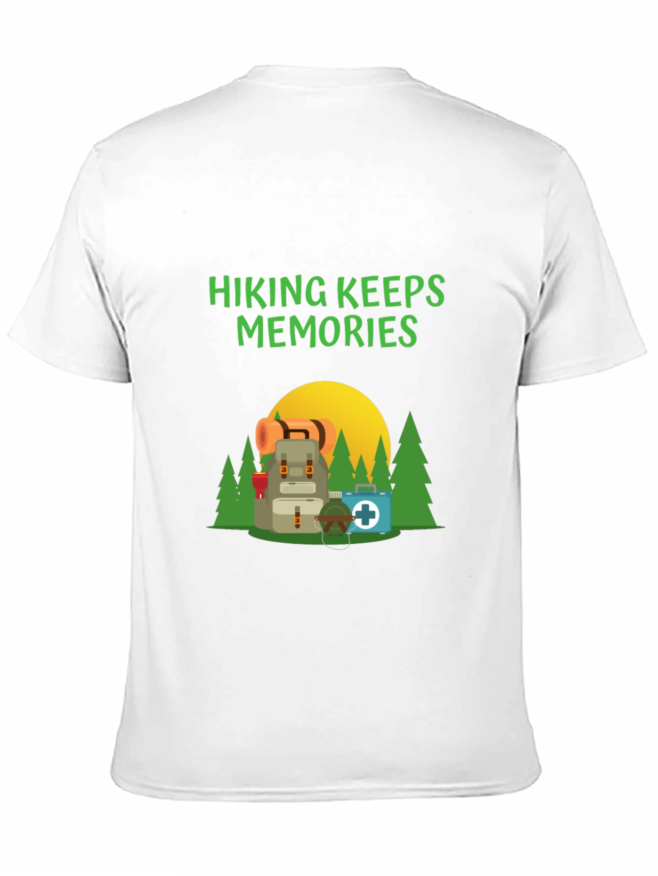 Black Hiking Keeps Memories Graphic T-Shirt view 11