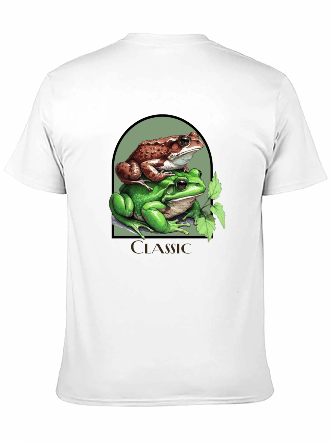 Black Classic Frog Stack T-Shirt - Novelty Graphic Tee view 11