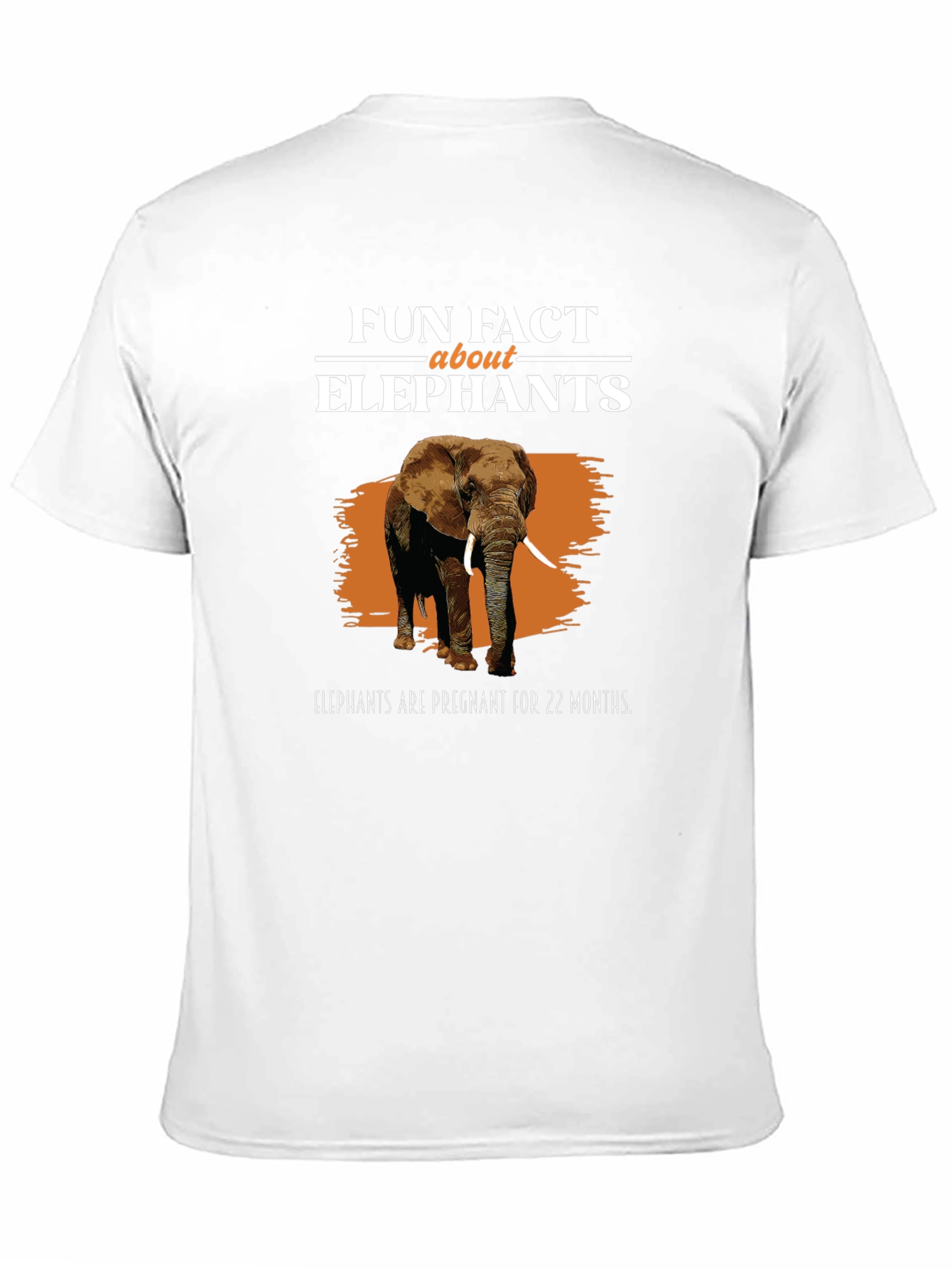 Black Fun Fact About Elephants Graphic T-Shirt view 11