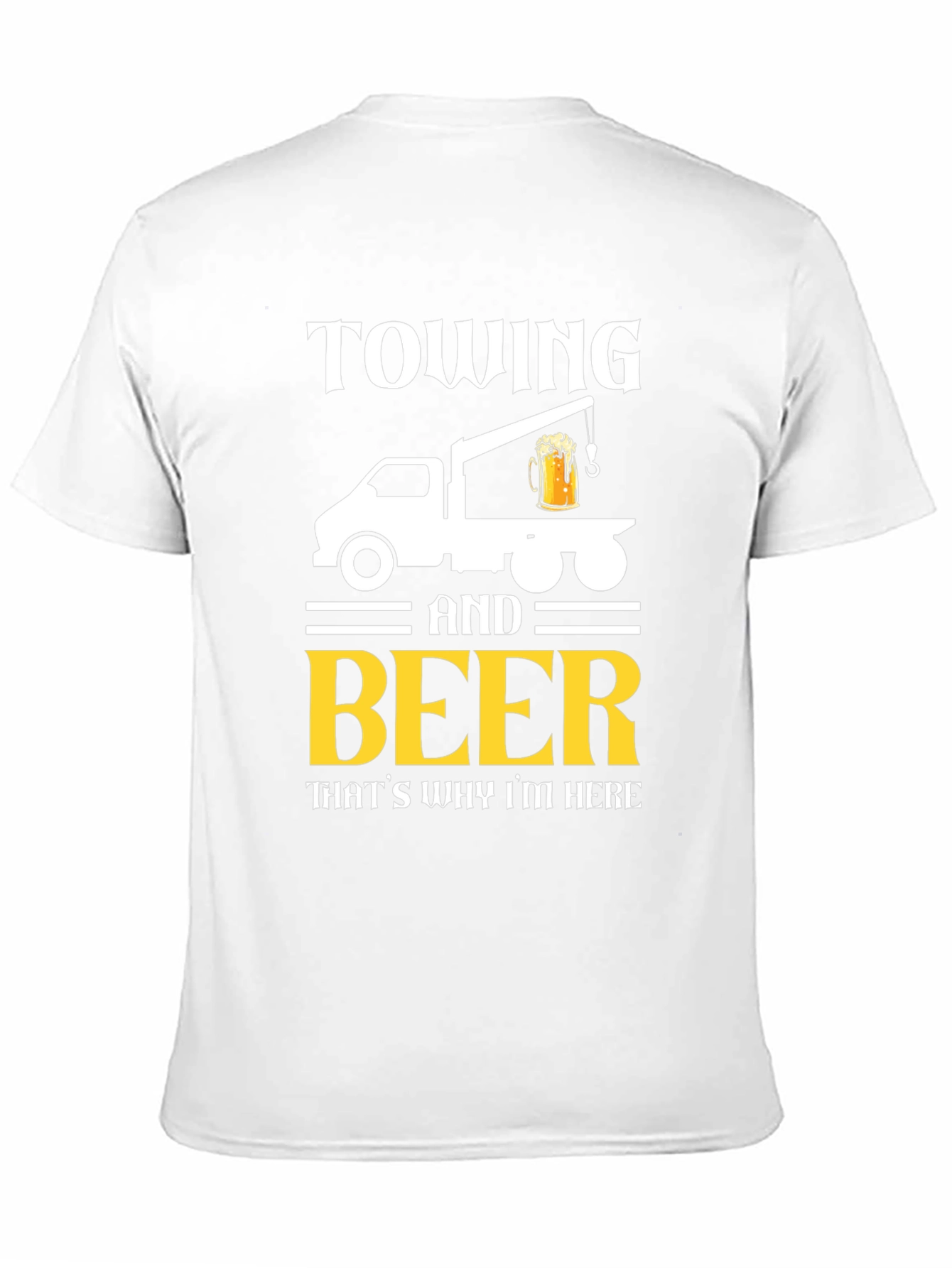 Black Towing & Beer T-Shirt - Funny Tow Truck Driver Tee view 11