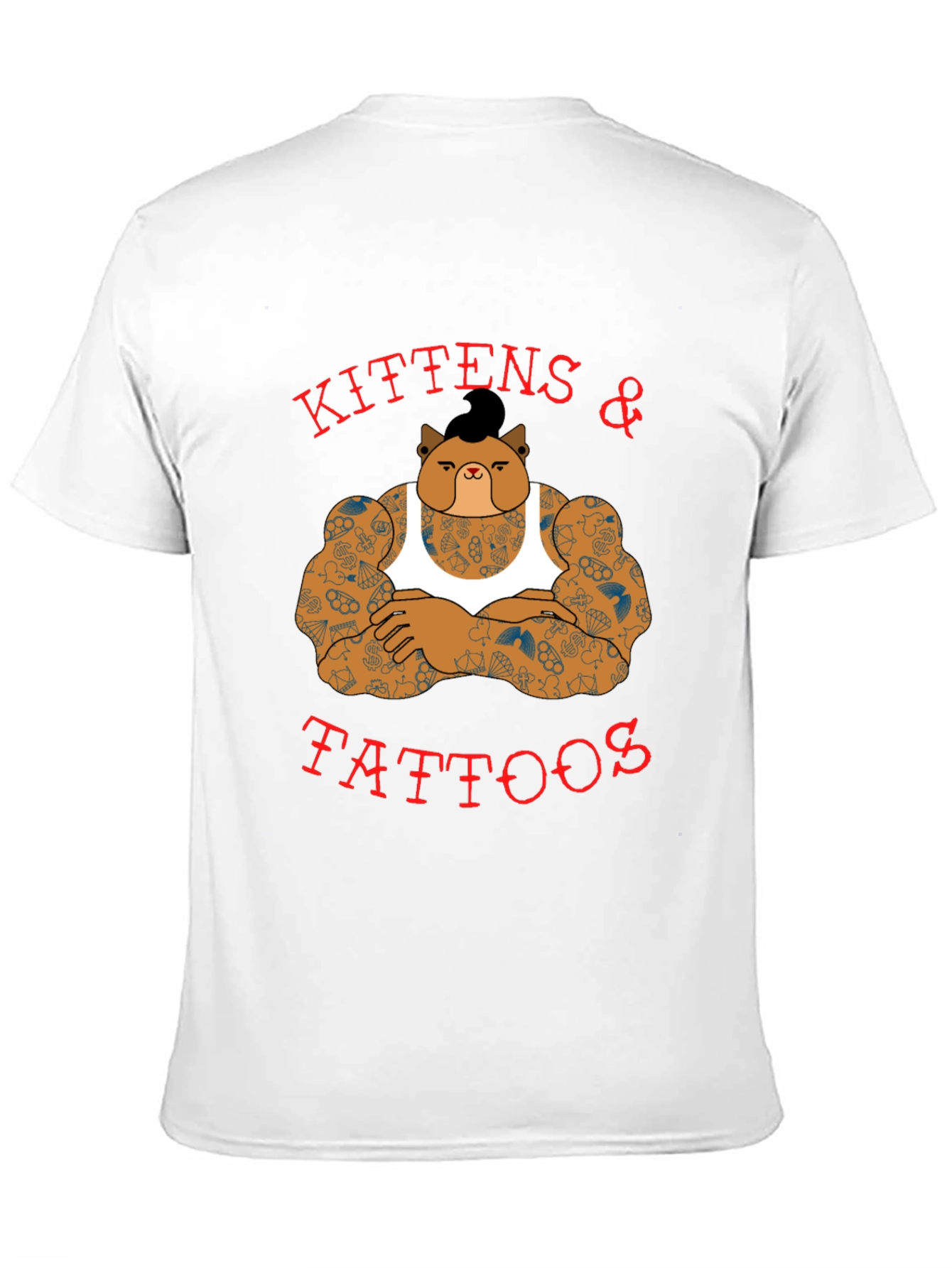 Black Kittens & Tattoos Graphic T-Shirt - Black view 11
