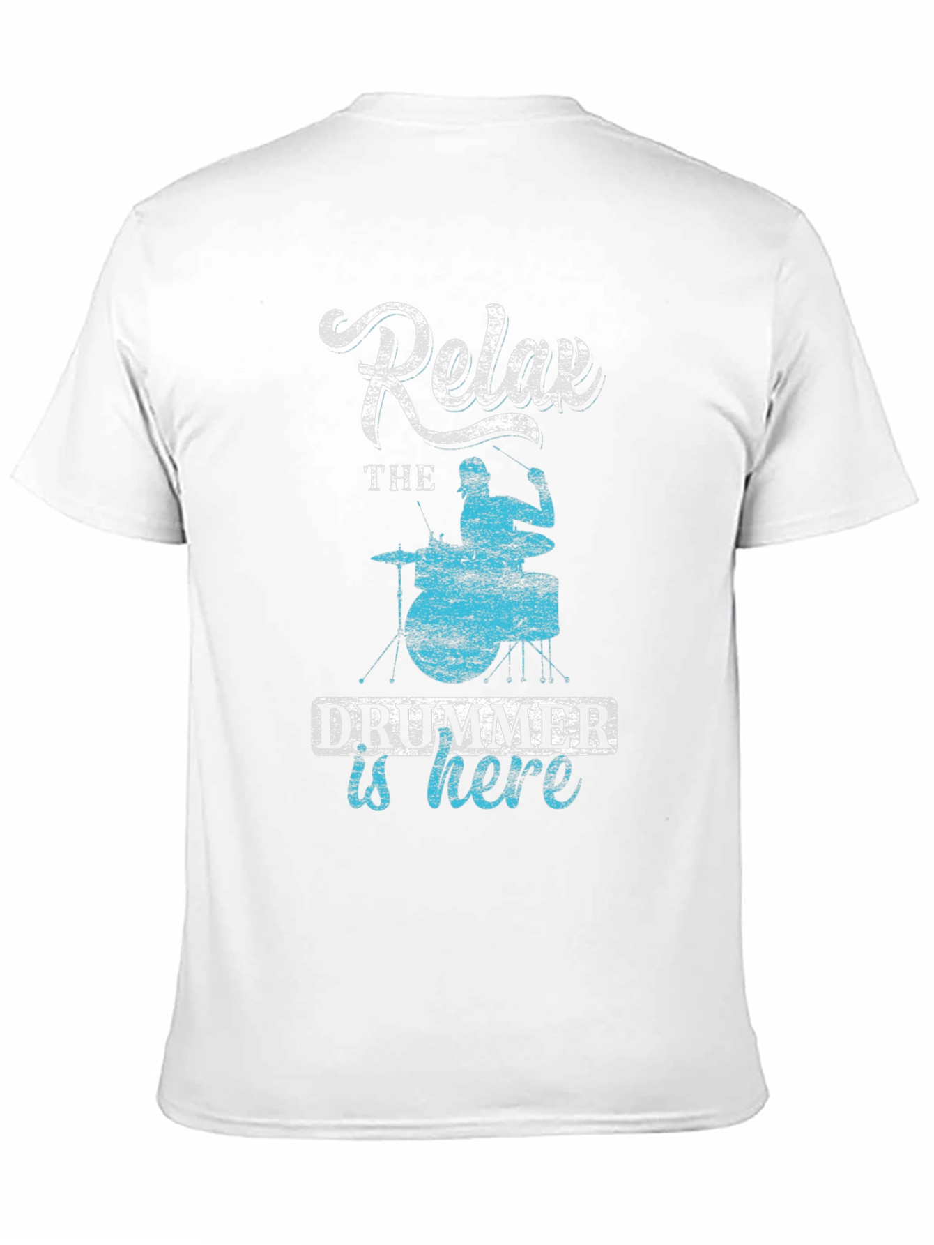 Black Relax, The Drummer Is Here - Black T-Shirt view 11