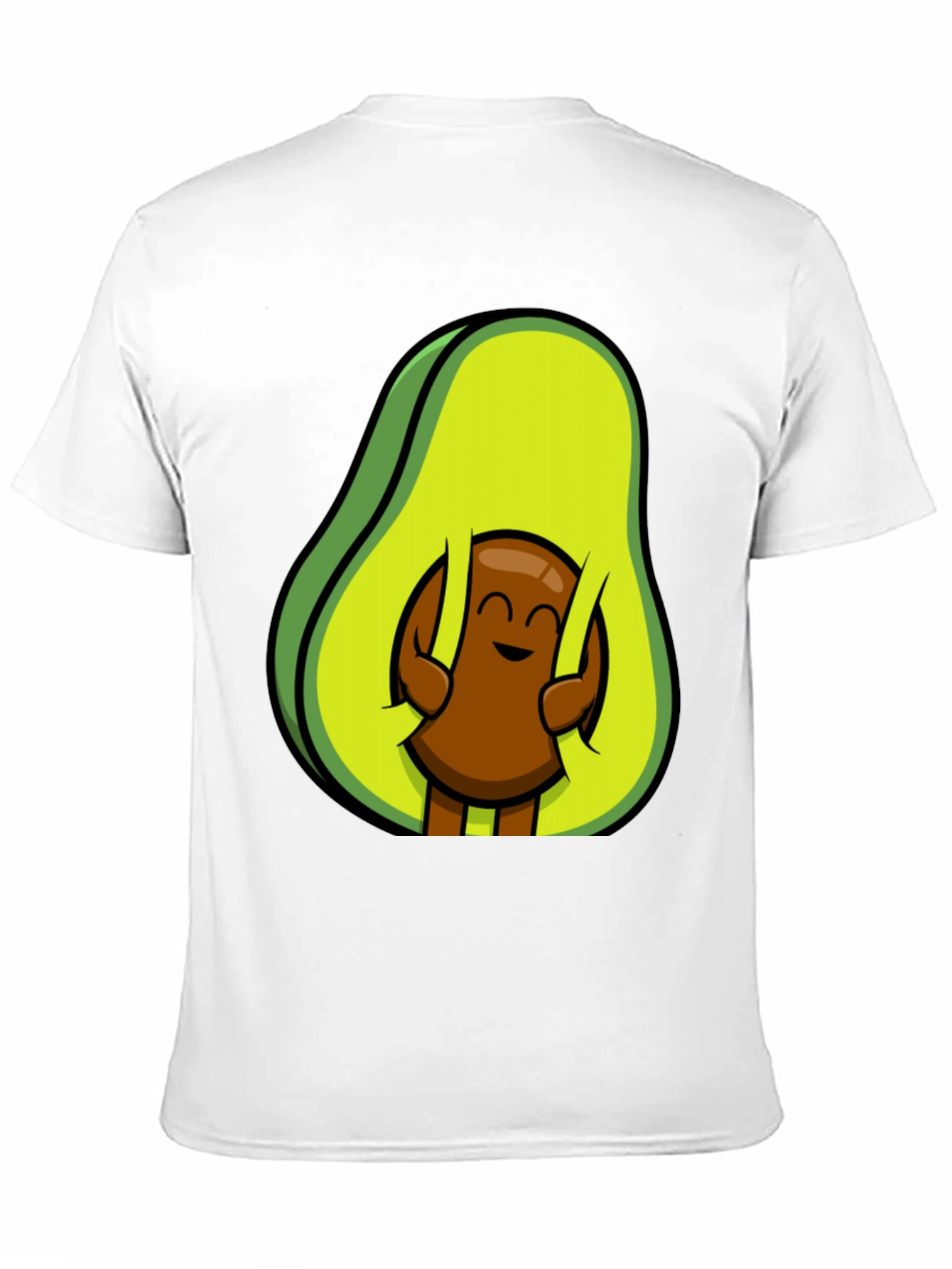 Black Funny Avocado Hugging Seed T-Shirt view 11