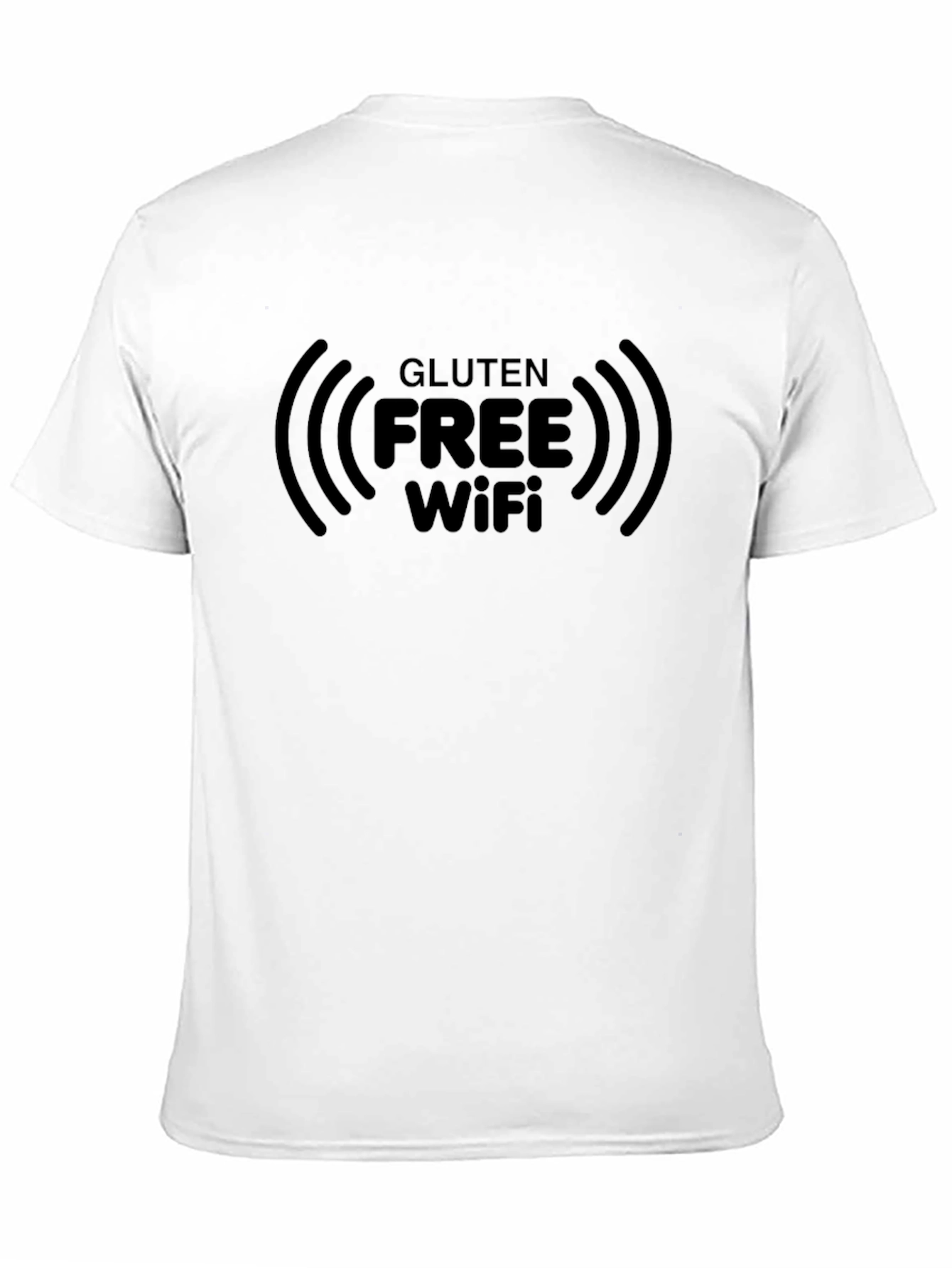 Black Gluten Free WiFi T-Shirt - Funny Novelty Tee view 11
